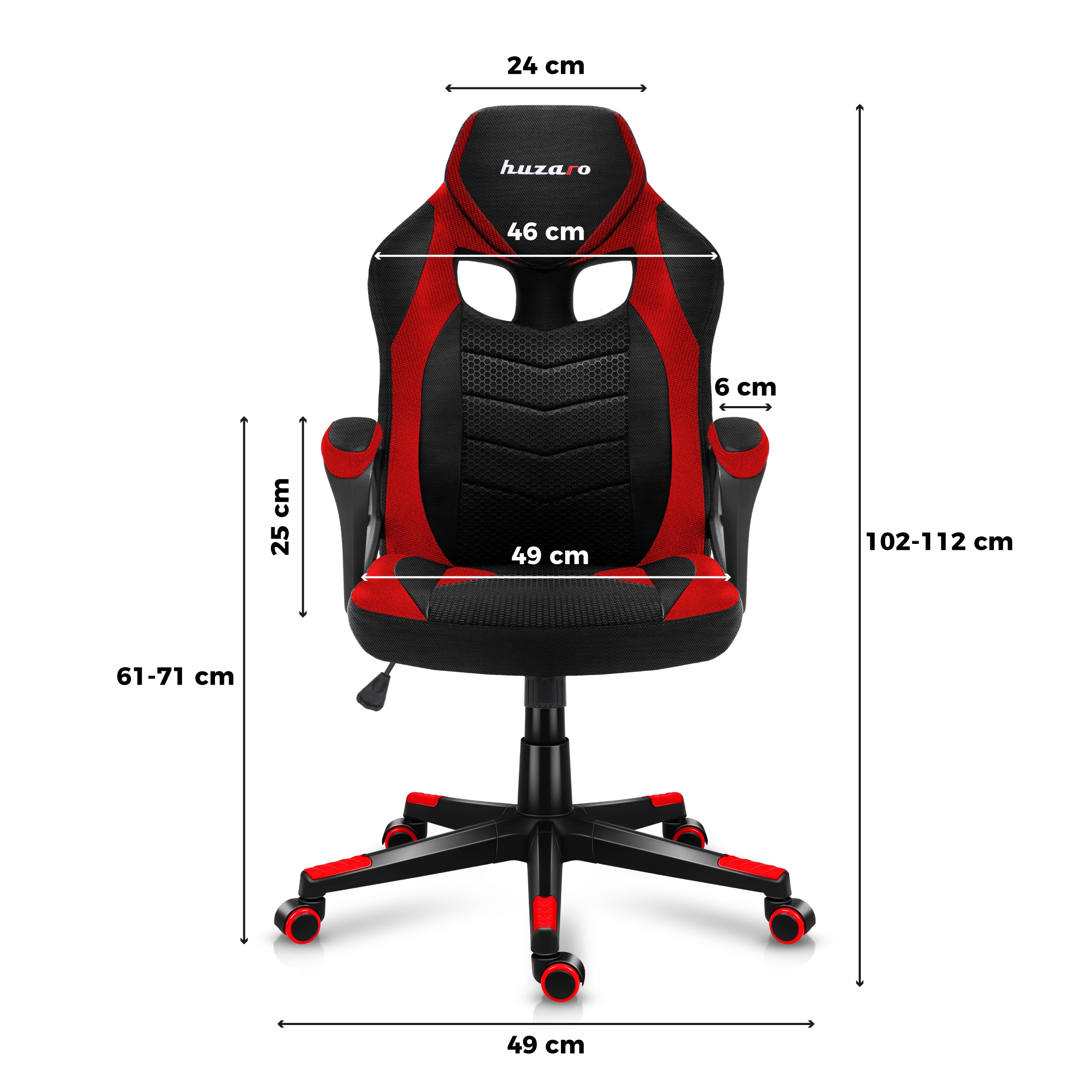 Sillón gaming HUZARO FORCE 2.5 Red Mesh