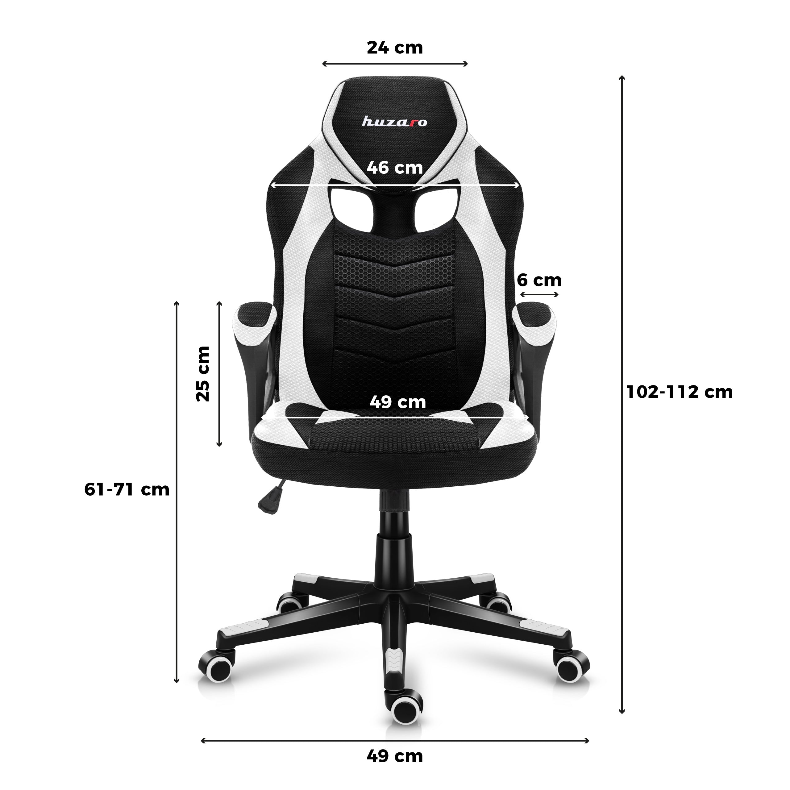 Sillón gaming Huzaro Force 2.5 White Mesh