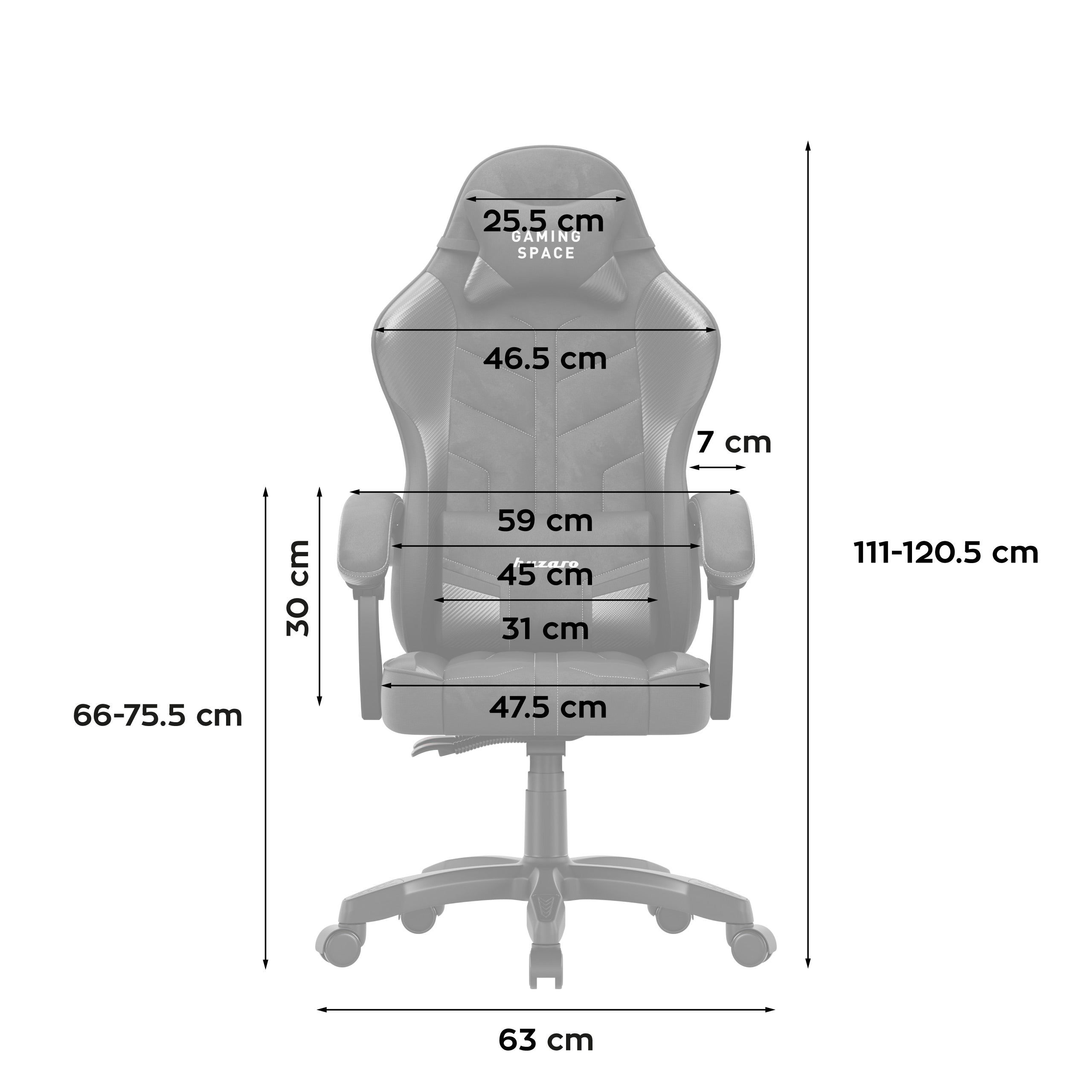 Sillón gaming de terciopelo Huzaro Force 2.7 Black Carbon