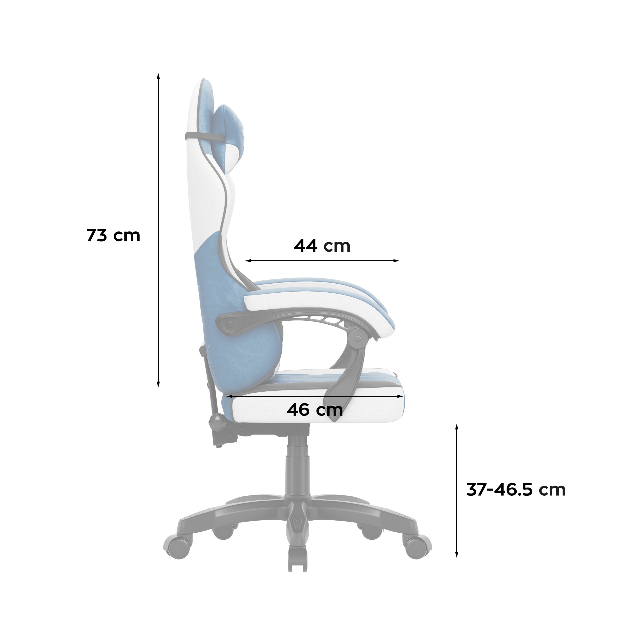 Sillón gaming de terciopelo Huzaro Force 2.7 Blue