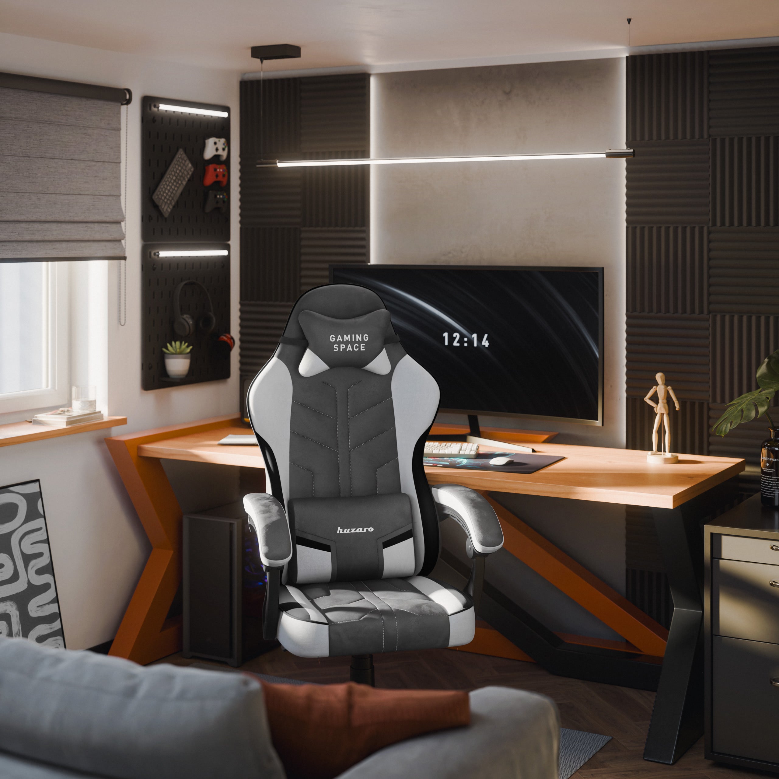 Sillón gaming de terciopelo Huzaro Force 2.7 Grey