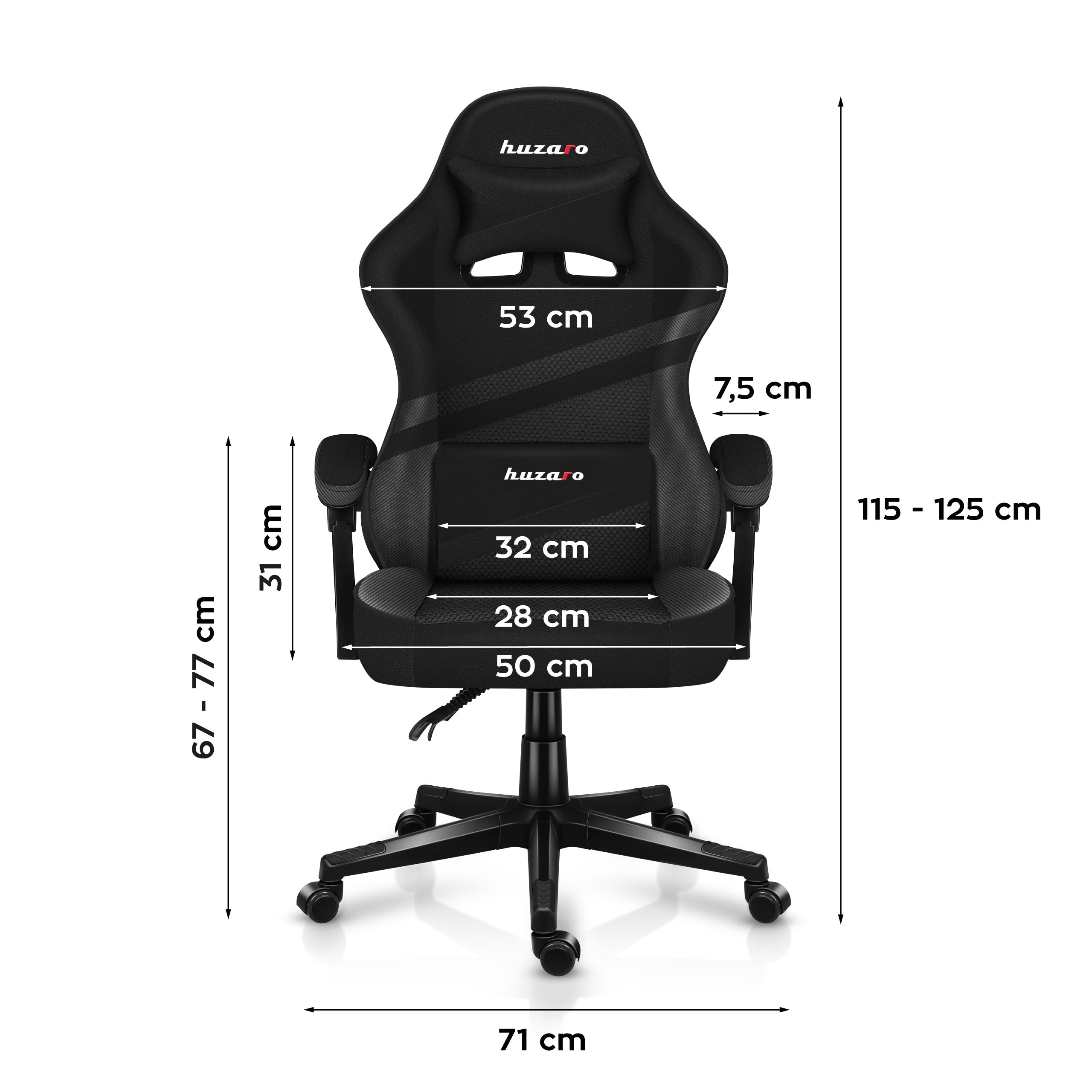 Sillón gaming HUZARO FORCE 4.4 Carbon