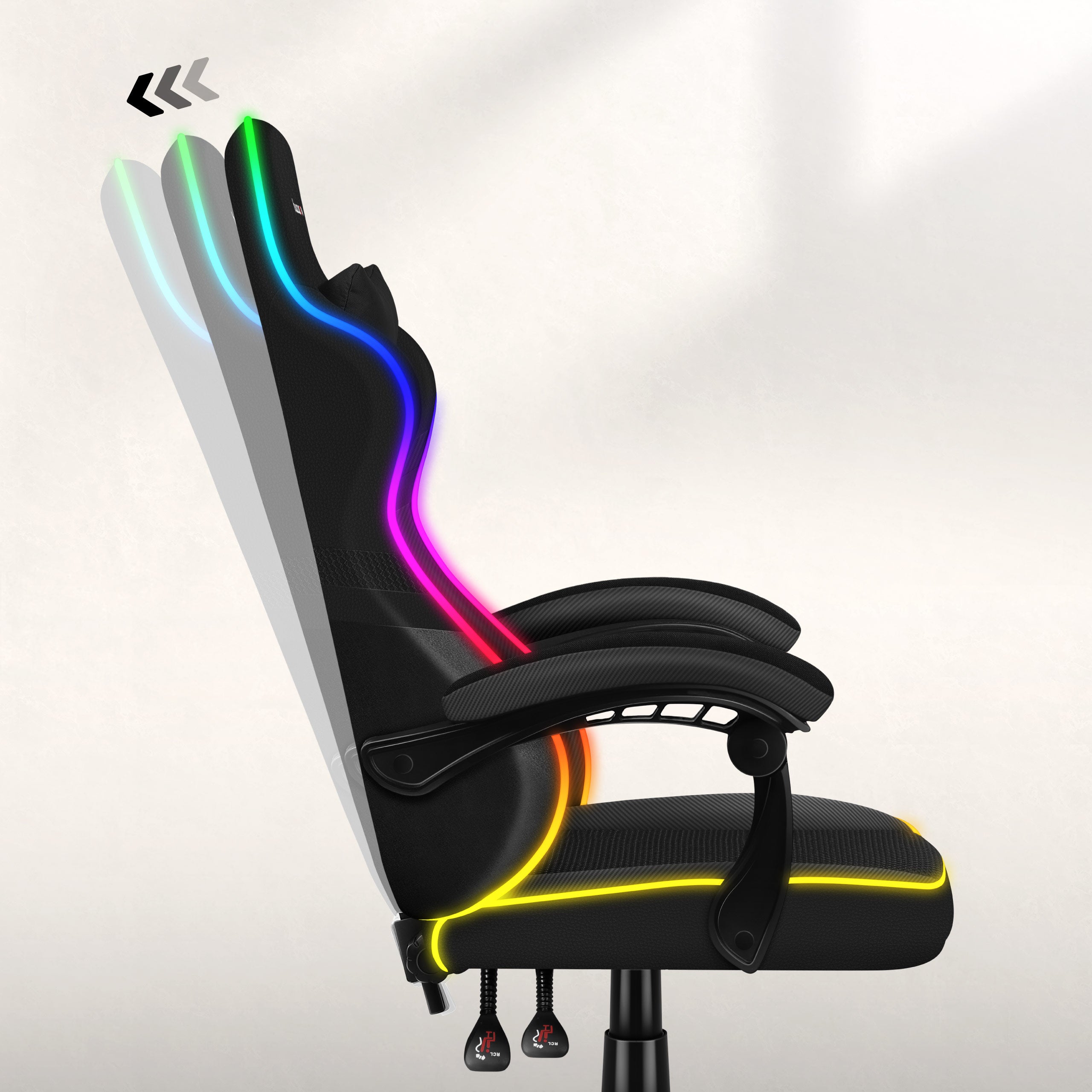 Sillón gaming Huzaro FORCE 4.4 RGB Black Mesh
