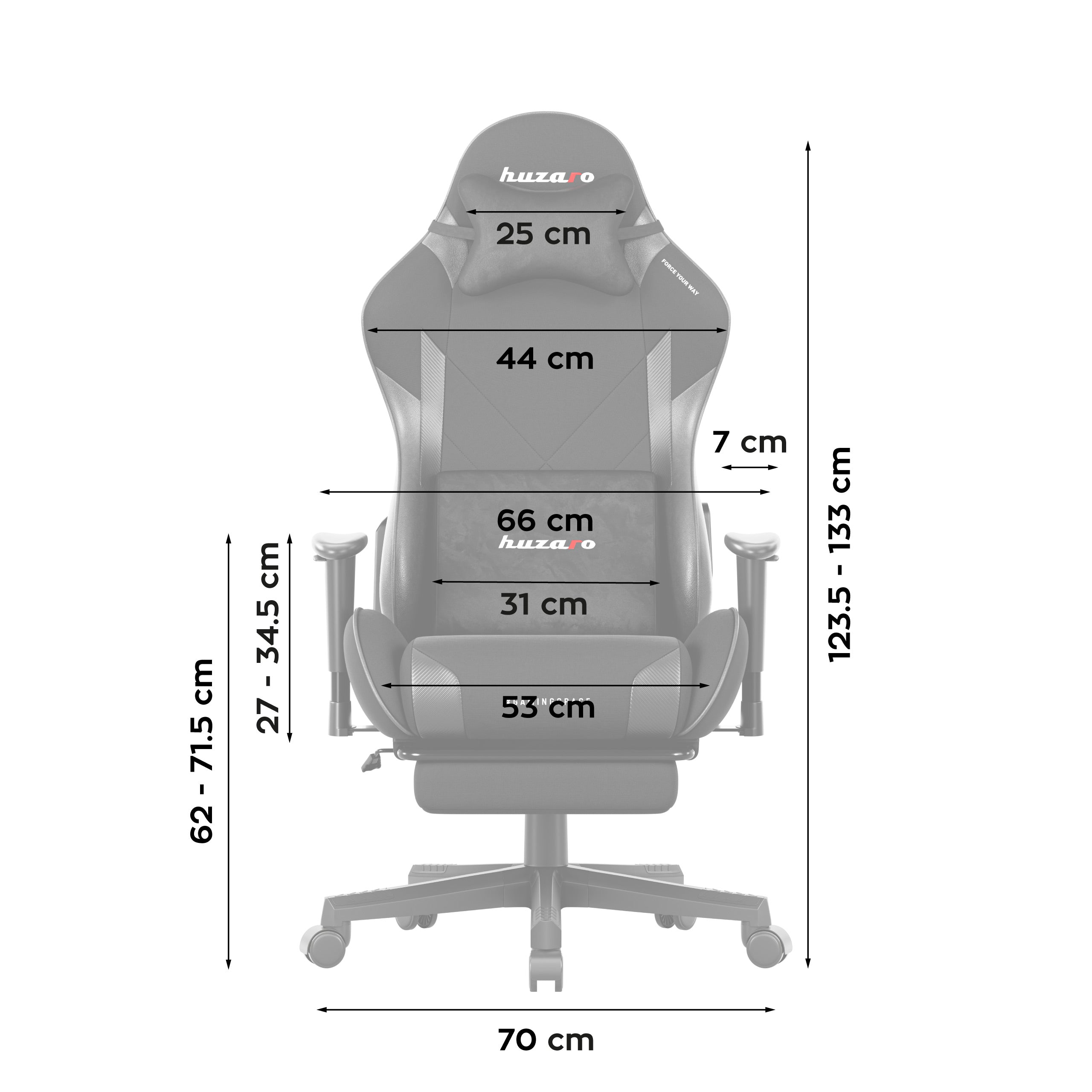 Sillón gaming Huzaro Force 5.7 Black