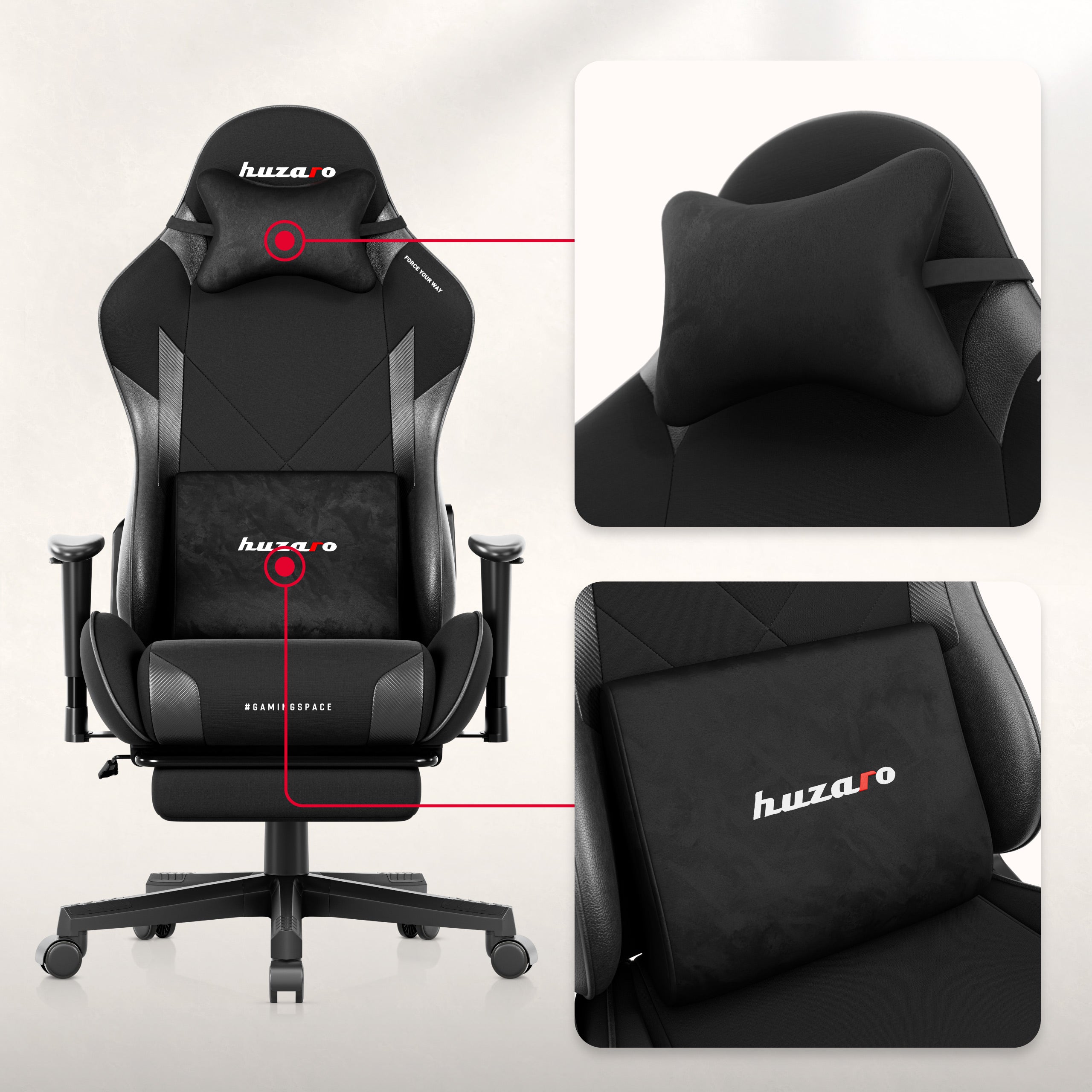 Sillón gaming Huzaro Force 5.7 Black