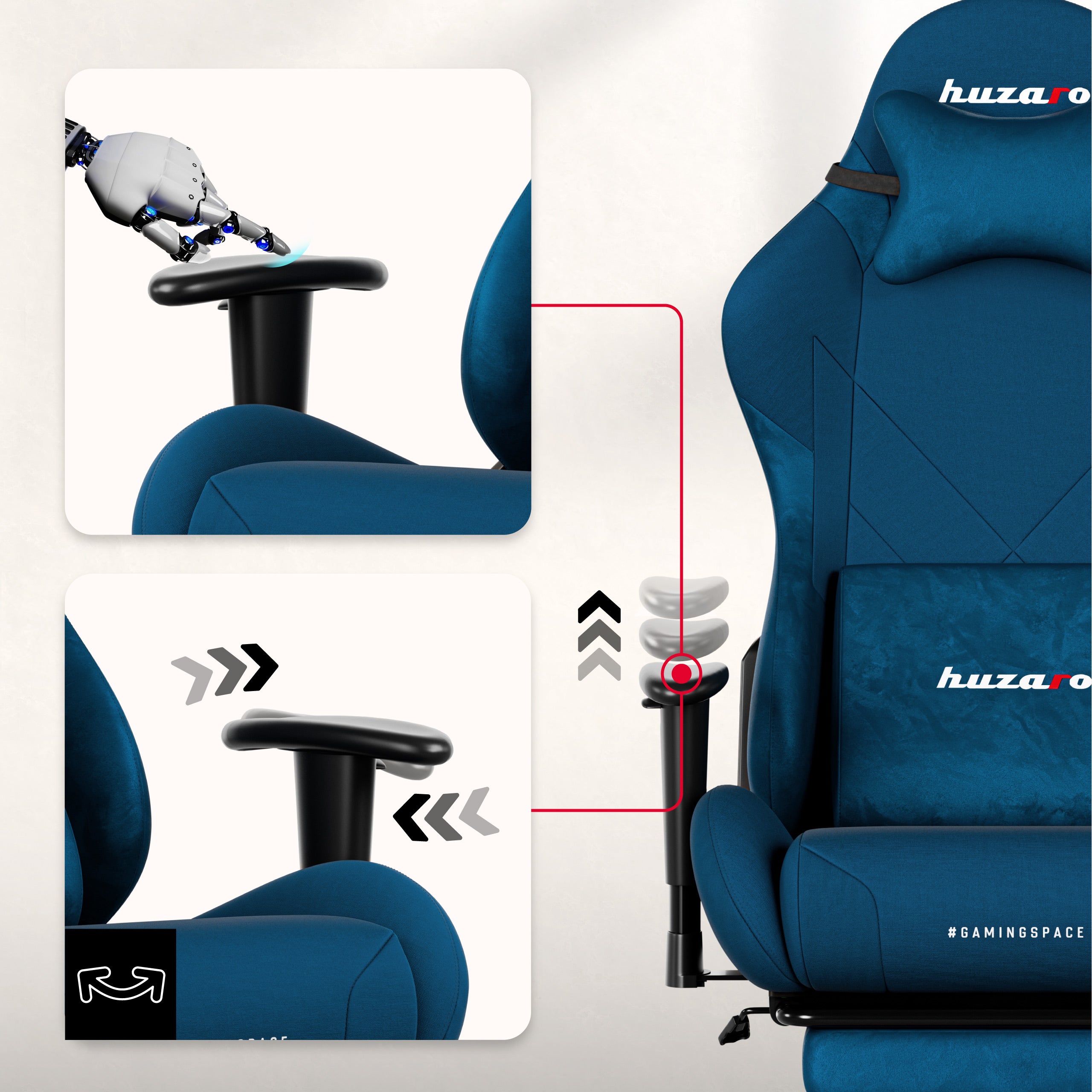 Sillón gaming Huzaro Force 5.7 Blue