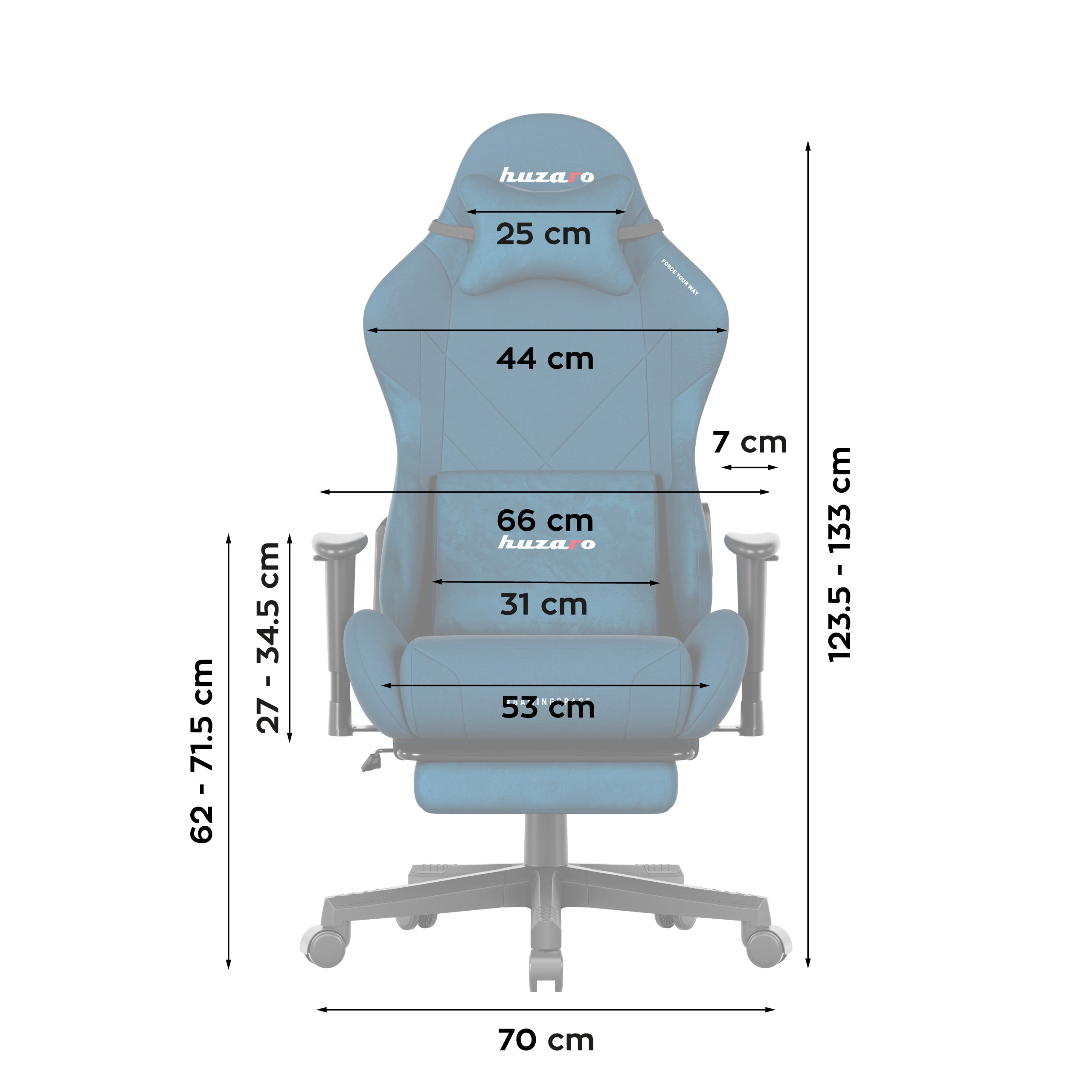 Sillón gaming Huzaro Force 5.7 Blue