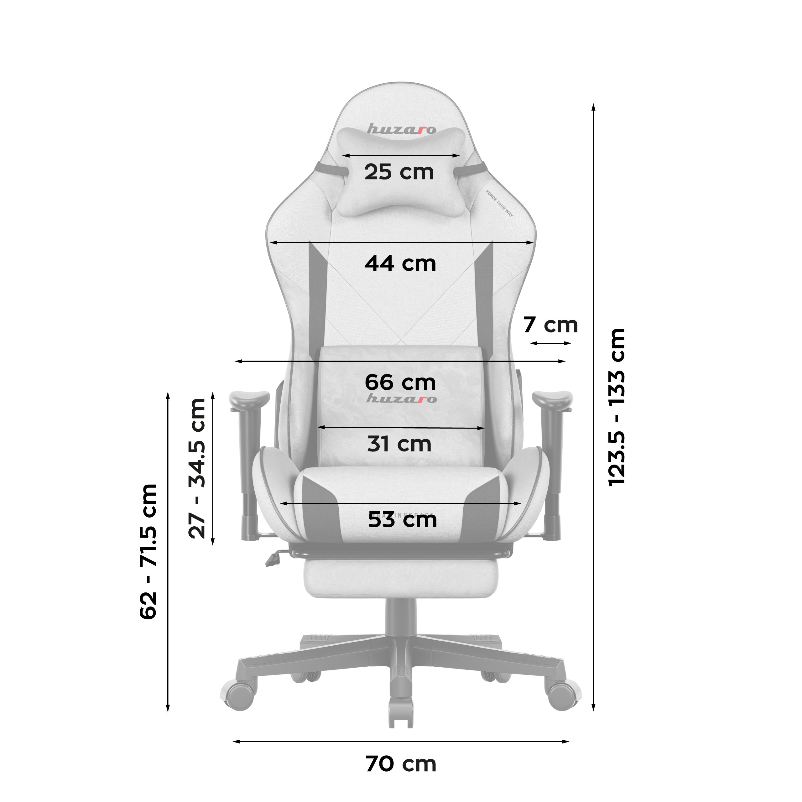 Sillón gaming Huzaro Force 5.7 Grey