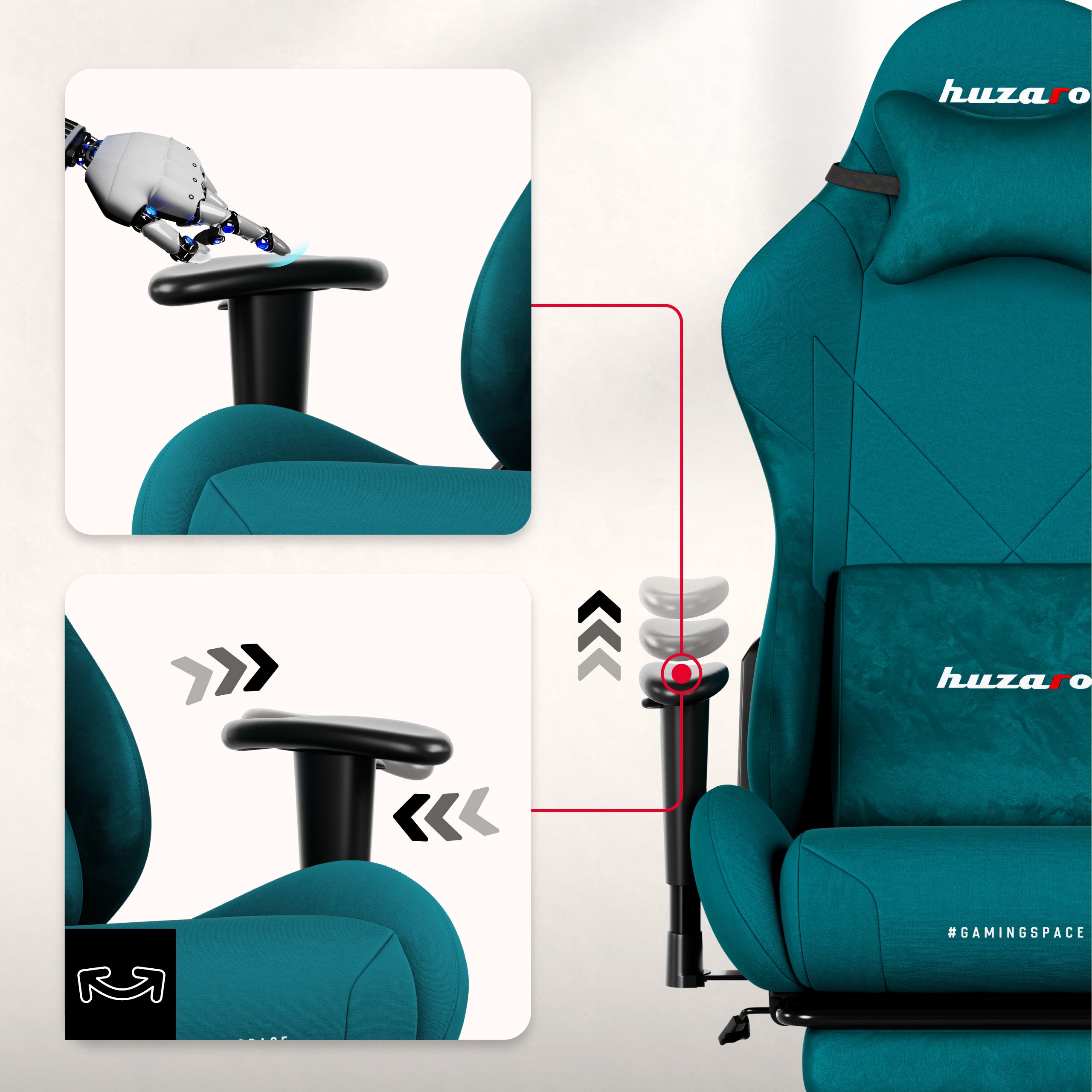 Sillón gaming Huzaro Force 5.7 Teal