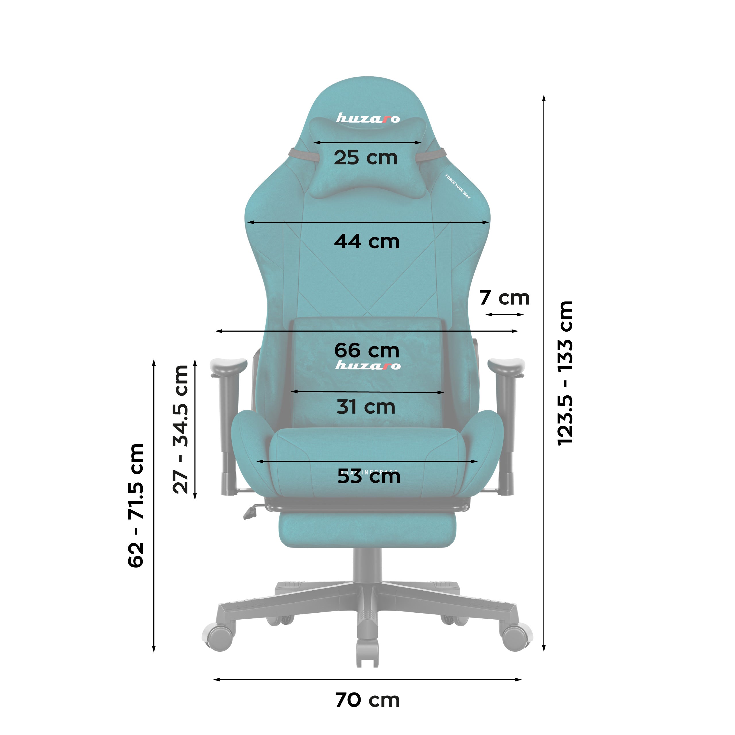 Sillón gaming Huzaro Force 5.7 Teal