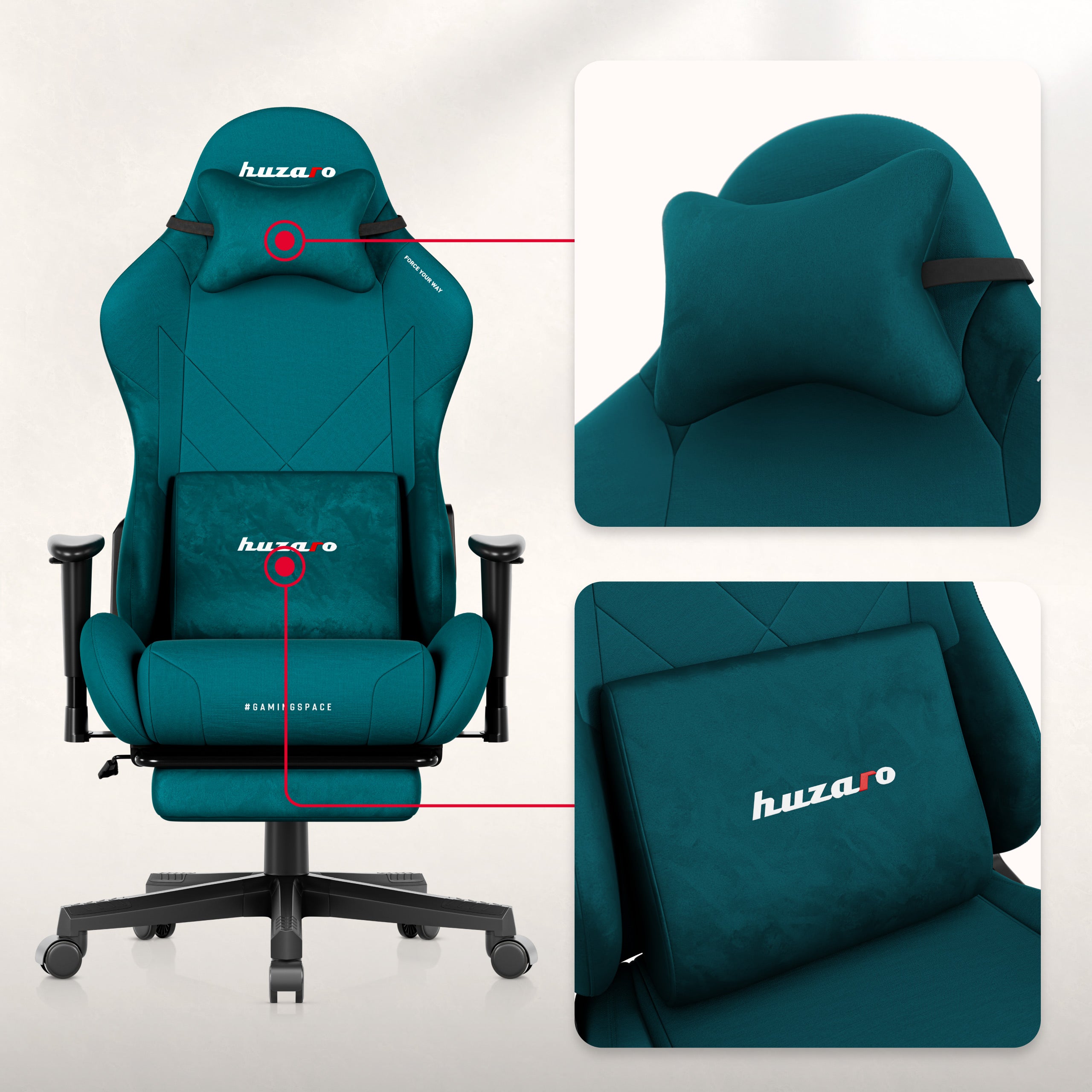 Sillón gaming Huzaro Force 5.7 Teal
