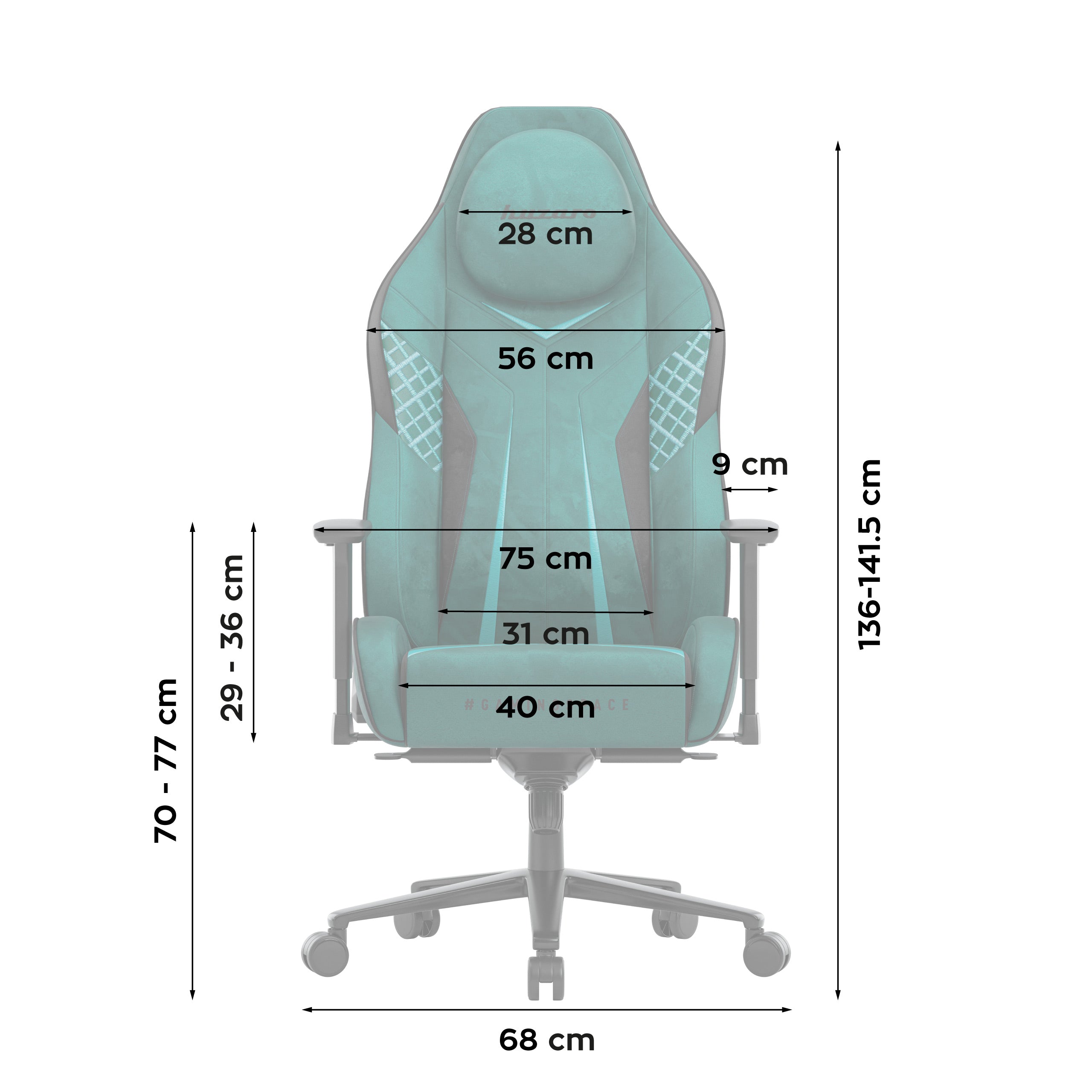 Sillón gaming de ante Huzaro Force 8.3 Green
