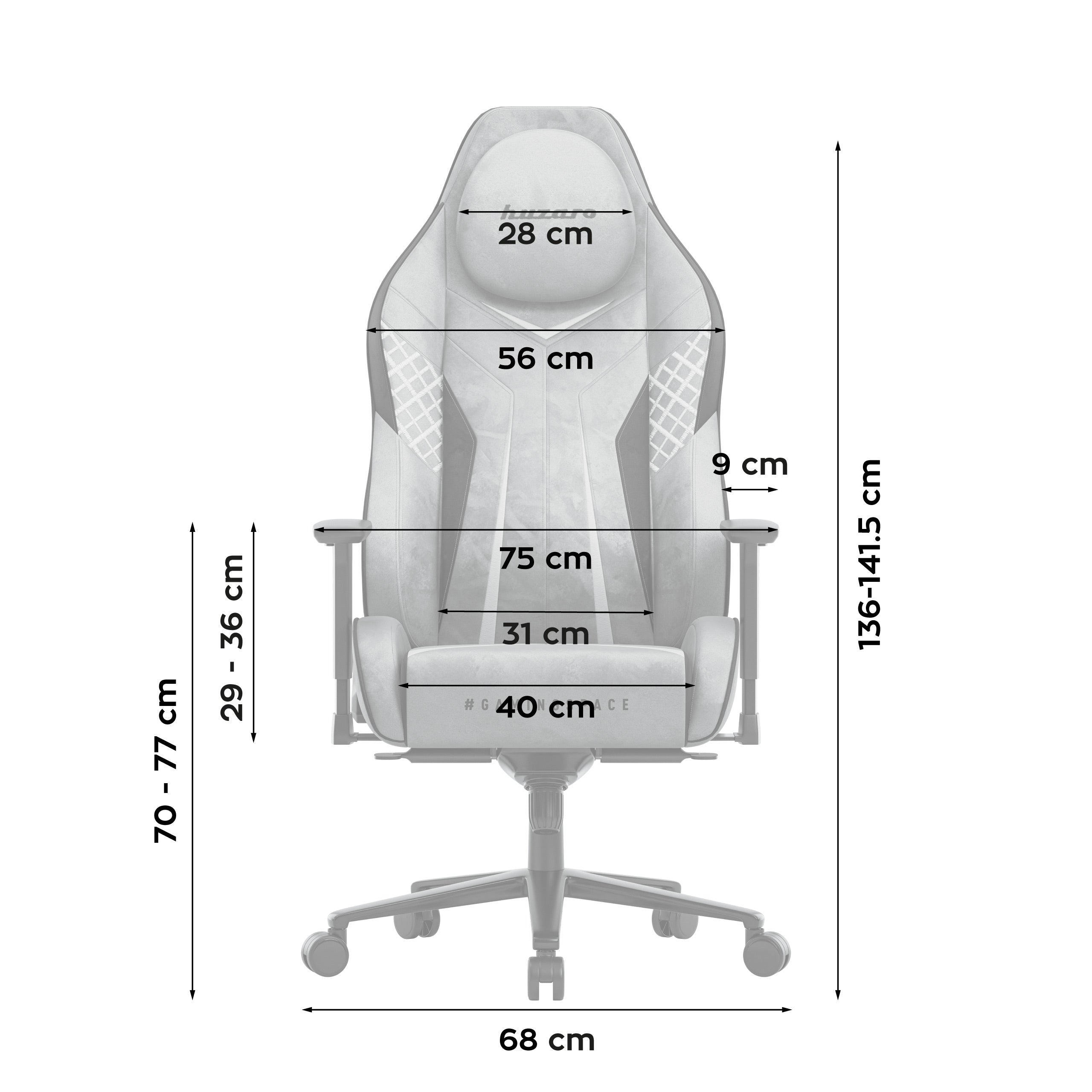 Sillón gaming de ante Huzaro Force 8.3 Grey