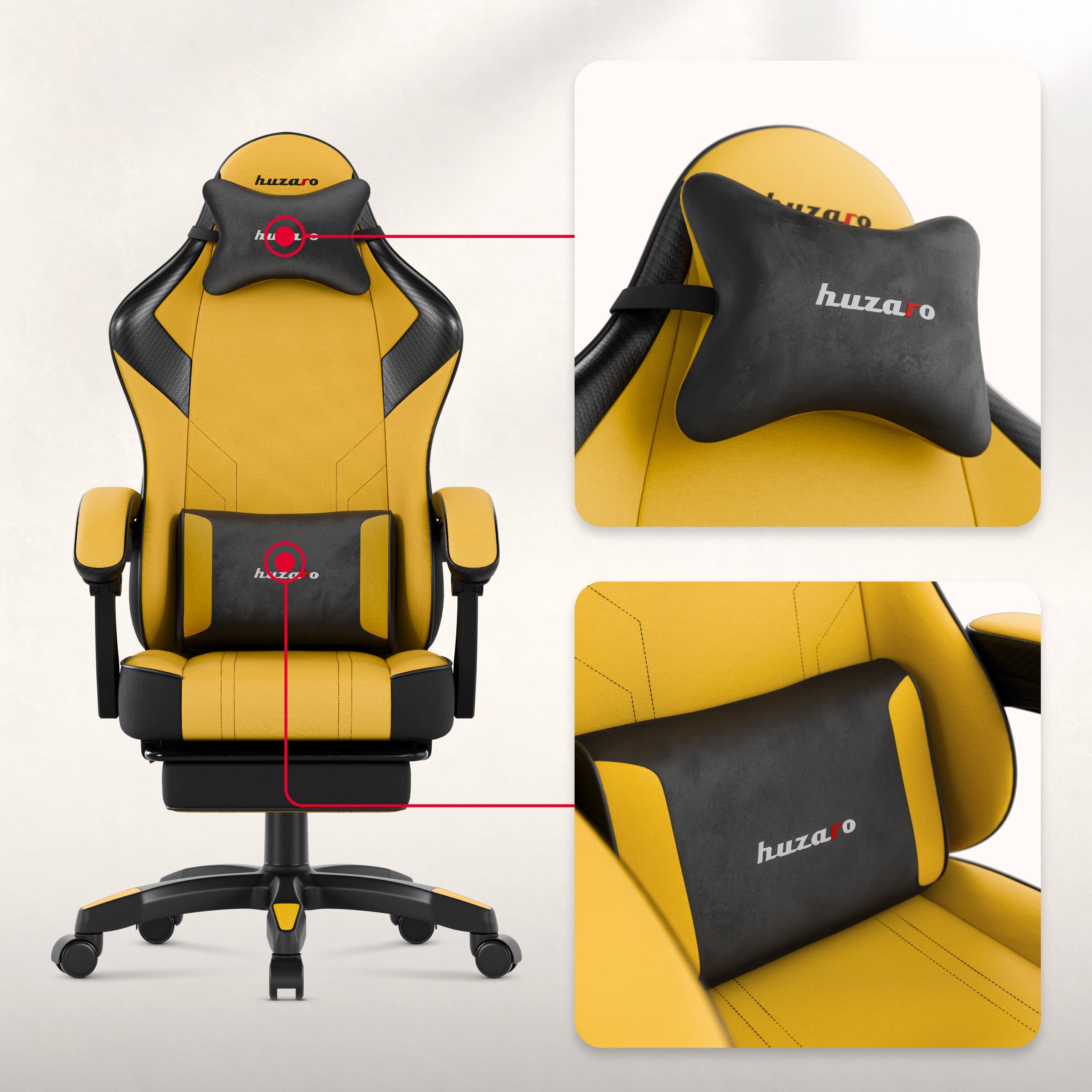 Sillón gaming Huzaro Force 3.7 Yellow