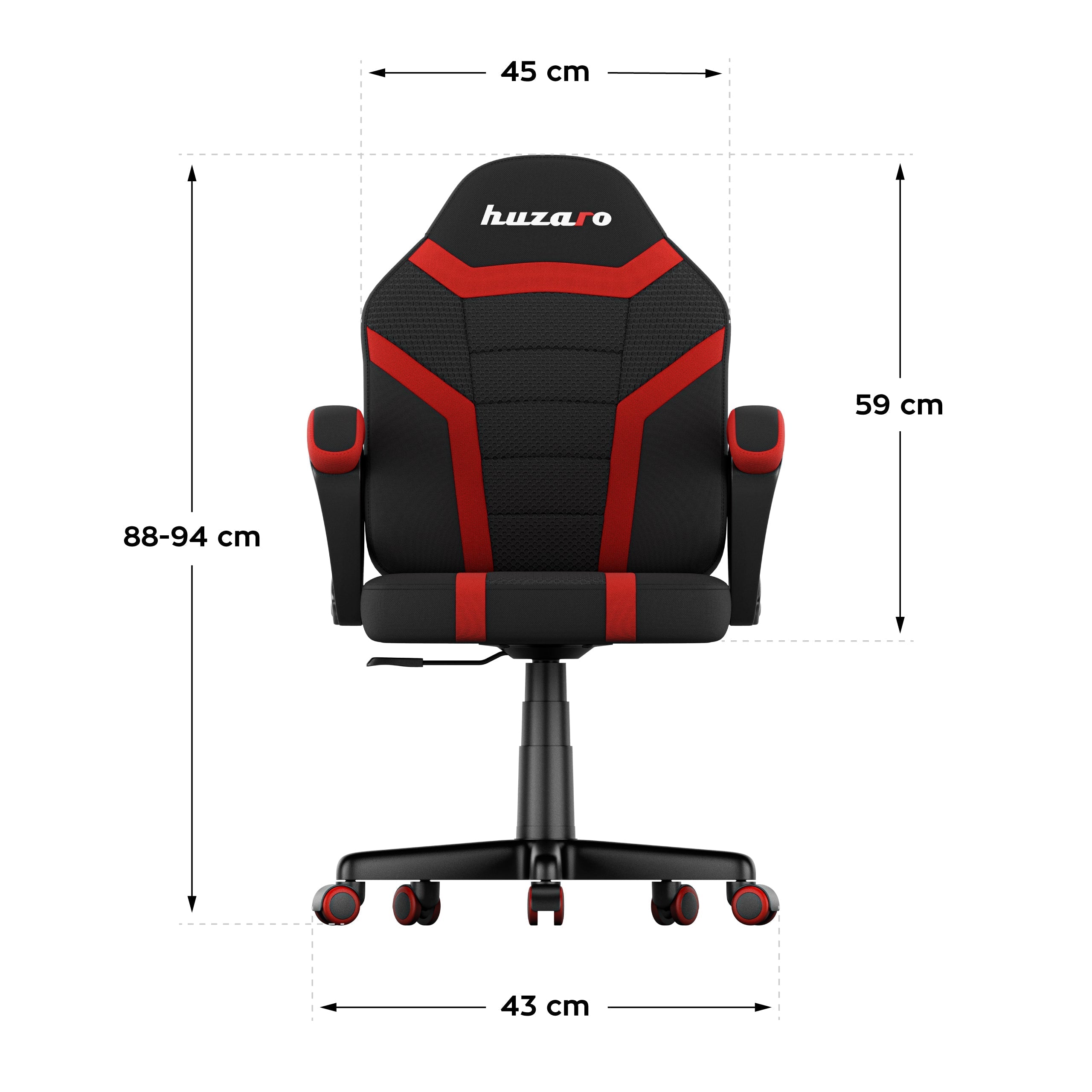Sillón gaming para niños HUZARO RANGER 1.0 Red Mesh