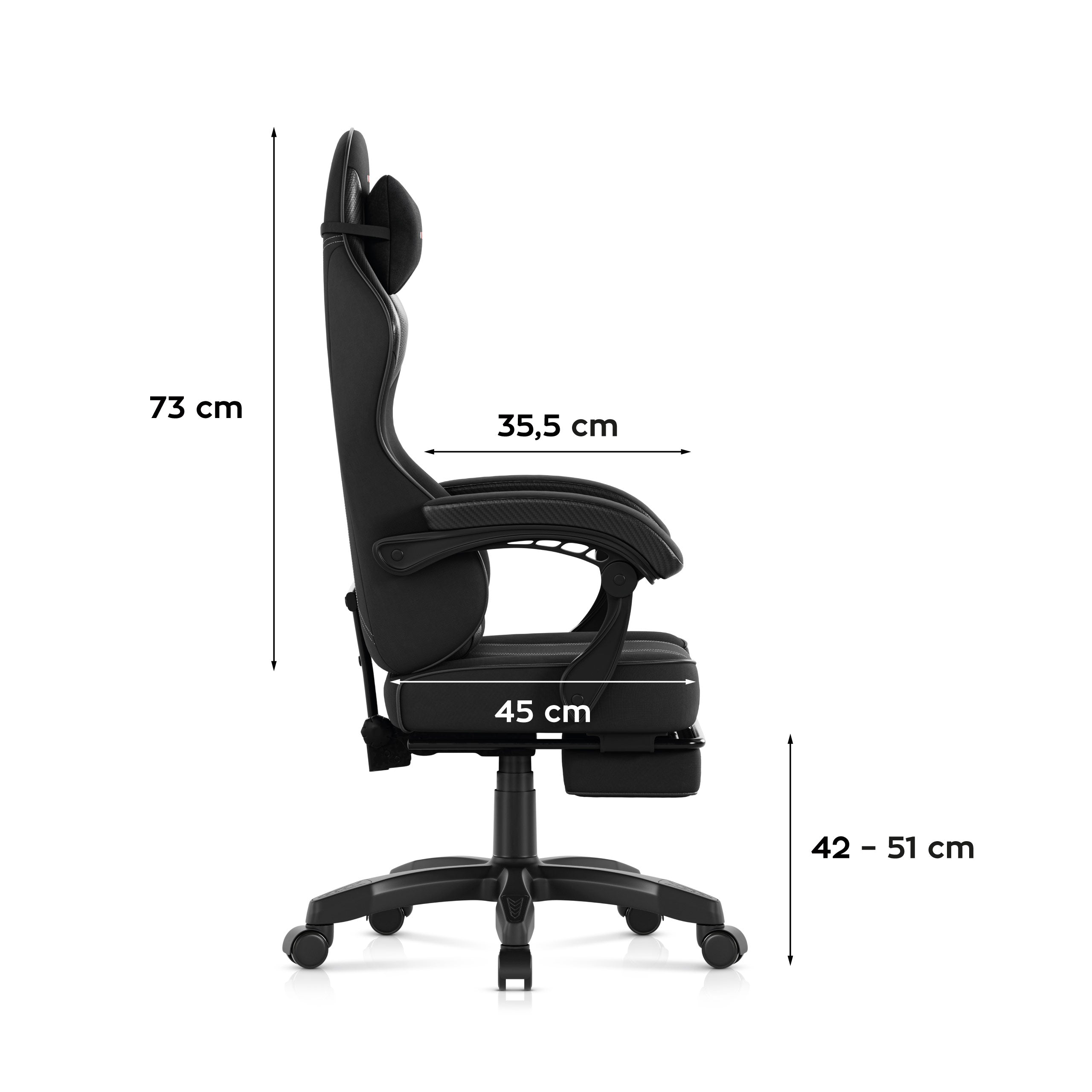 Sillón gaming Huzaro Force 3.7 Carbon Black