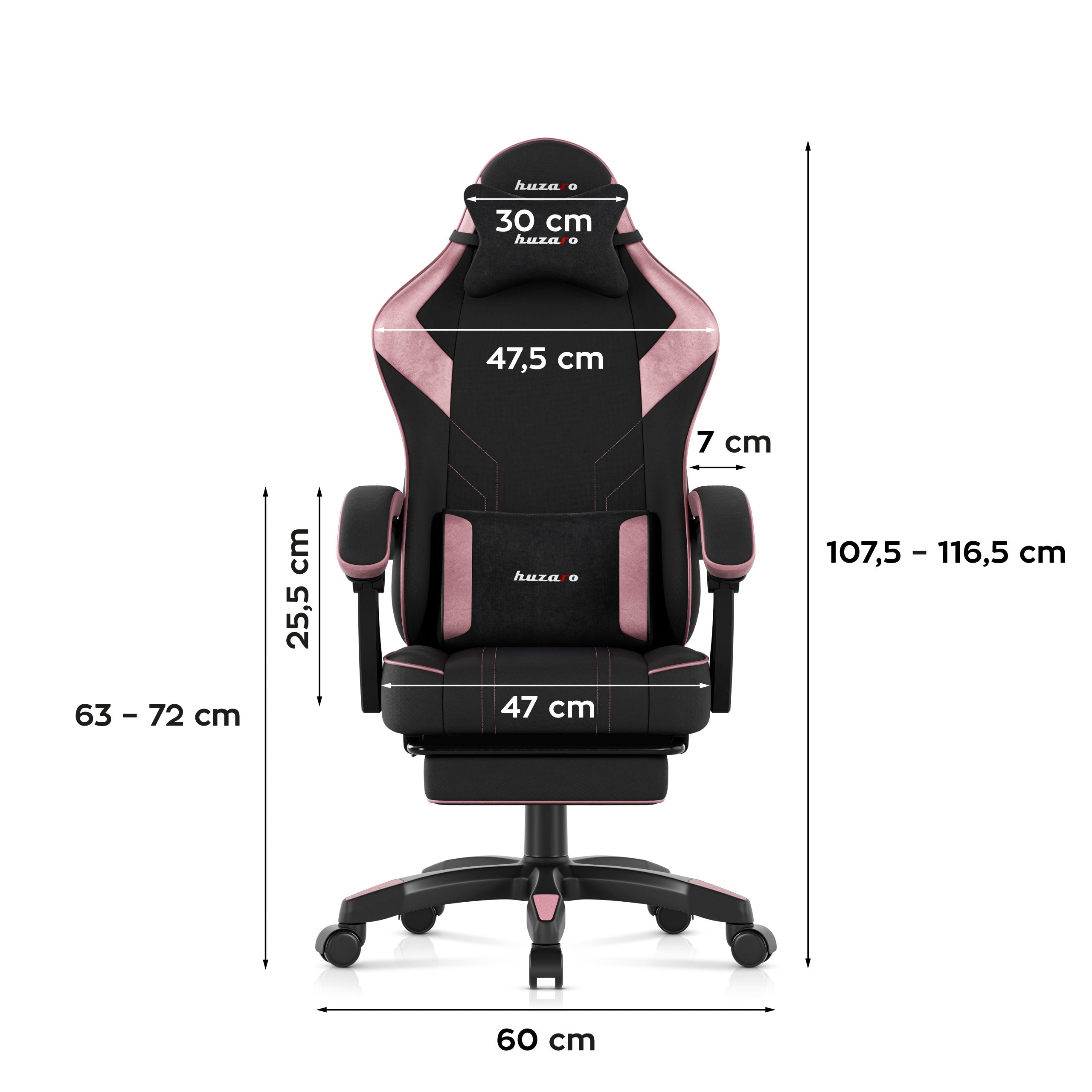 Sillón gaming Huzaro Force 3.7 Rosa