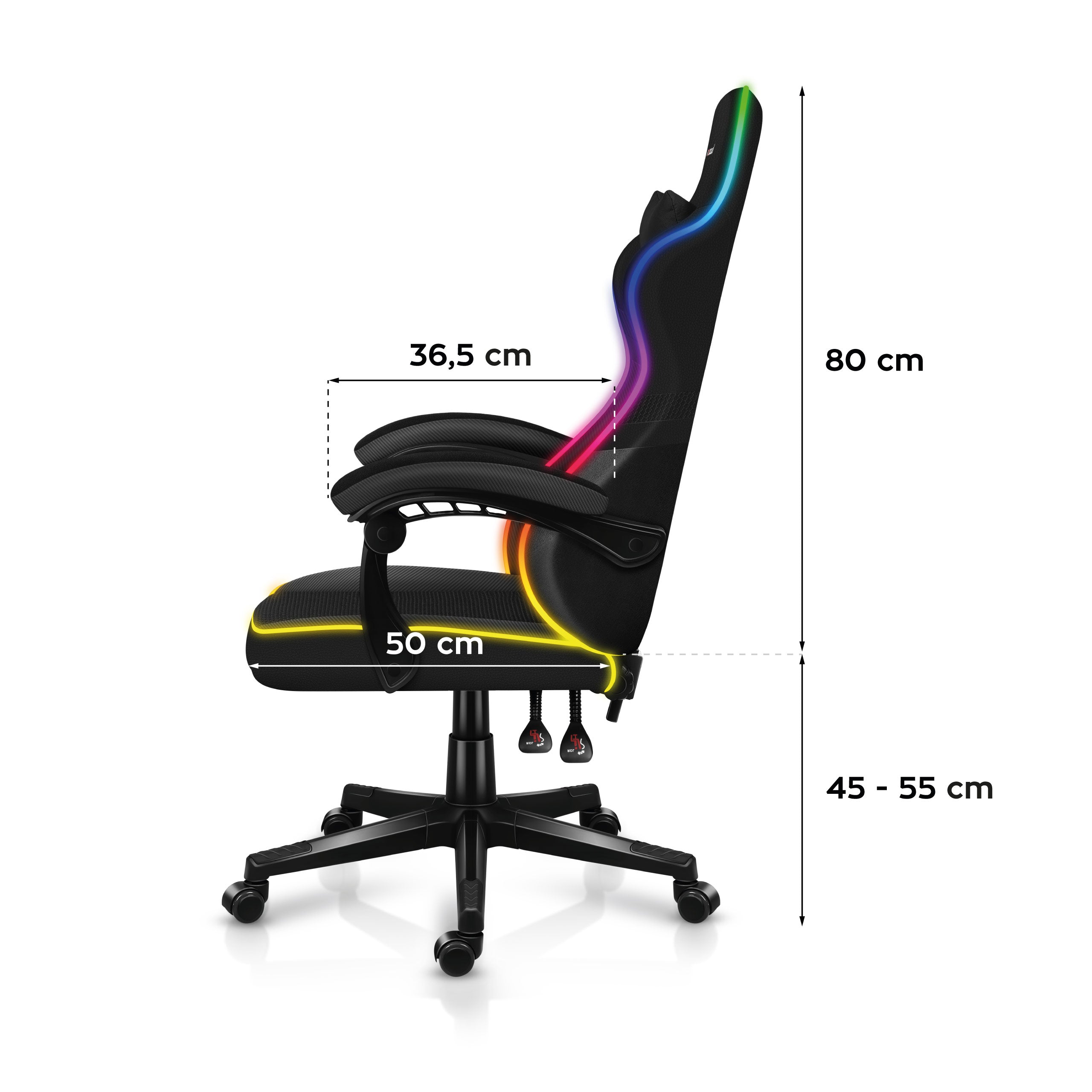 Sillón gaming Huzaro FORCE 4.4 RGB Black Mesh