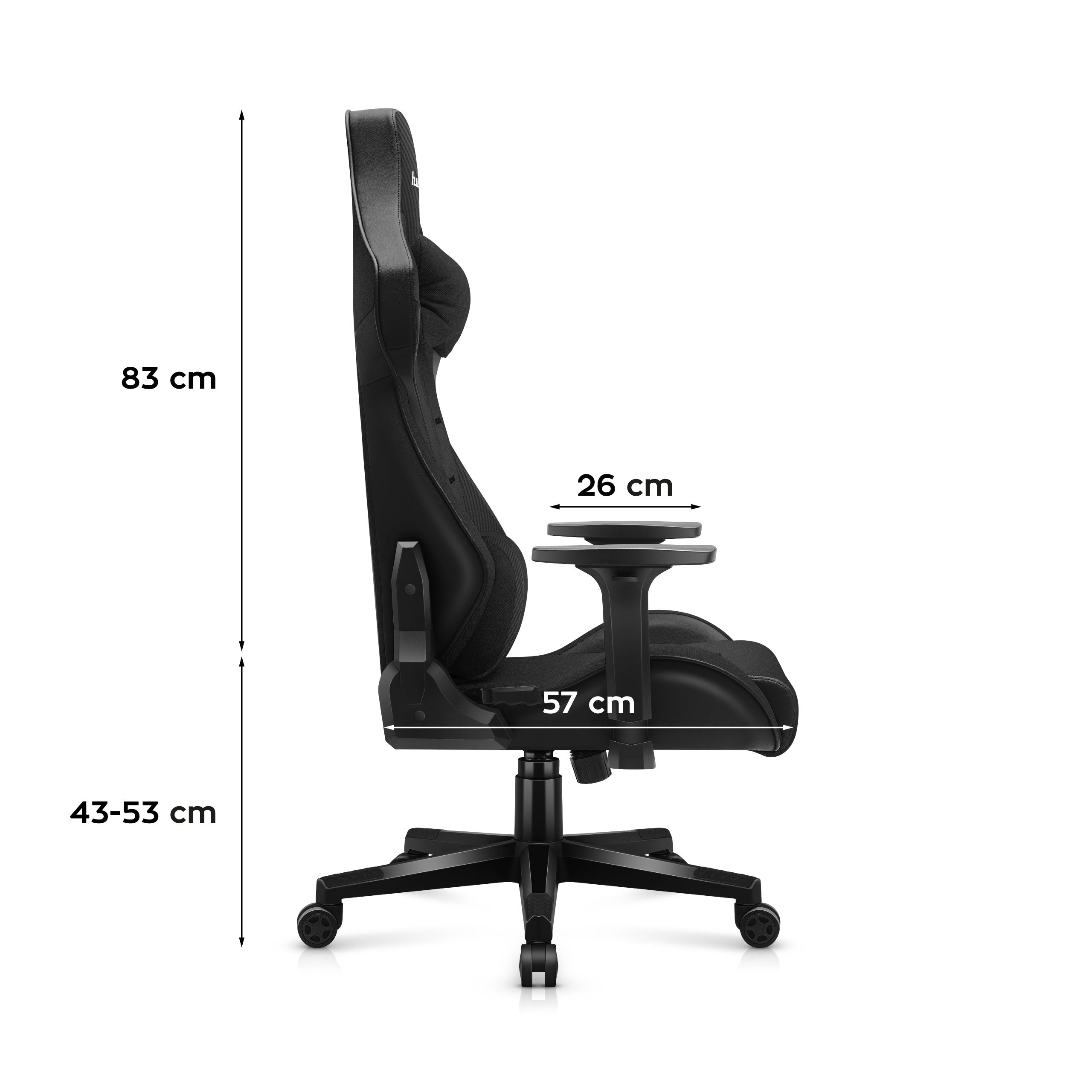 Sillón gaming HUZARO FORCE 7.6 Negro