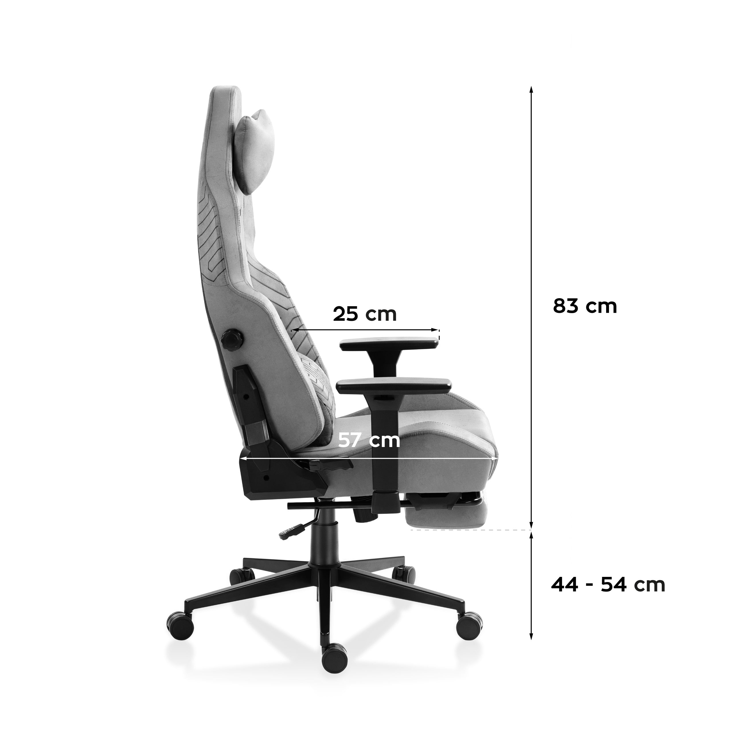 Sillón gaming HUZARO FORCE 8.1 gris
