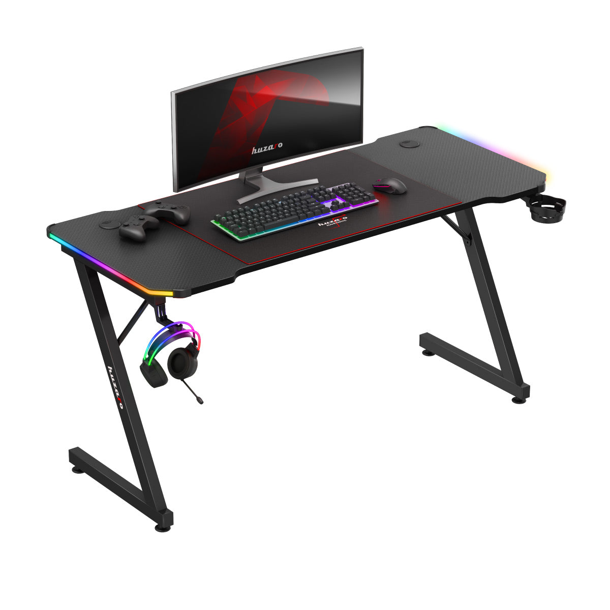 Escritorio para videojuegos Huzaro Hero 3.3 RGB de 140 cm
