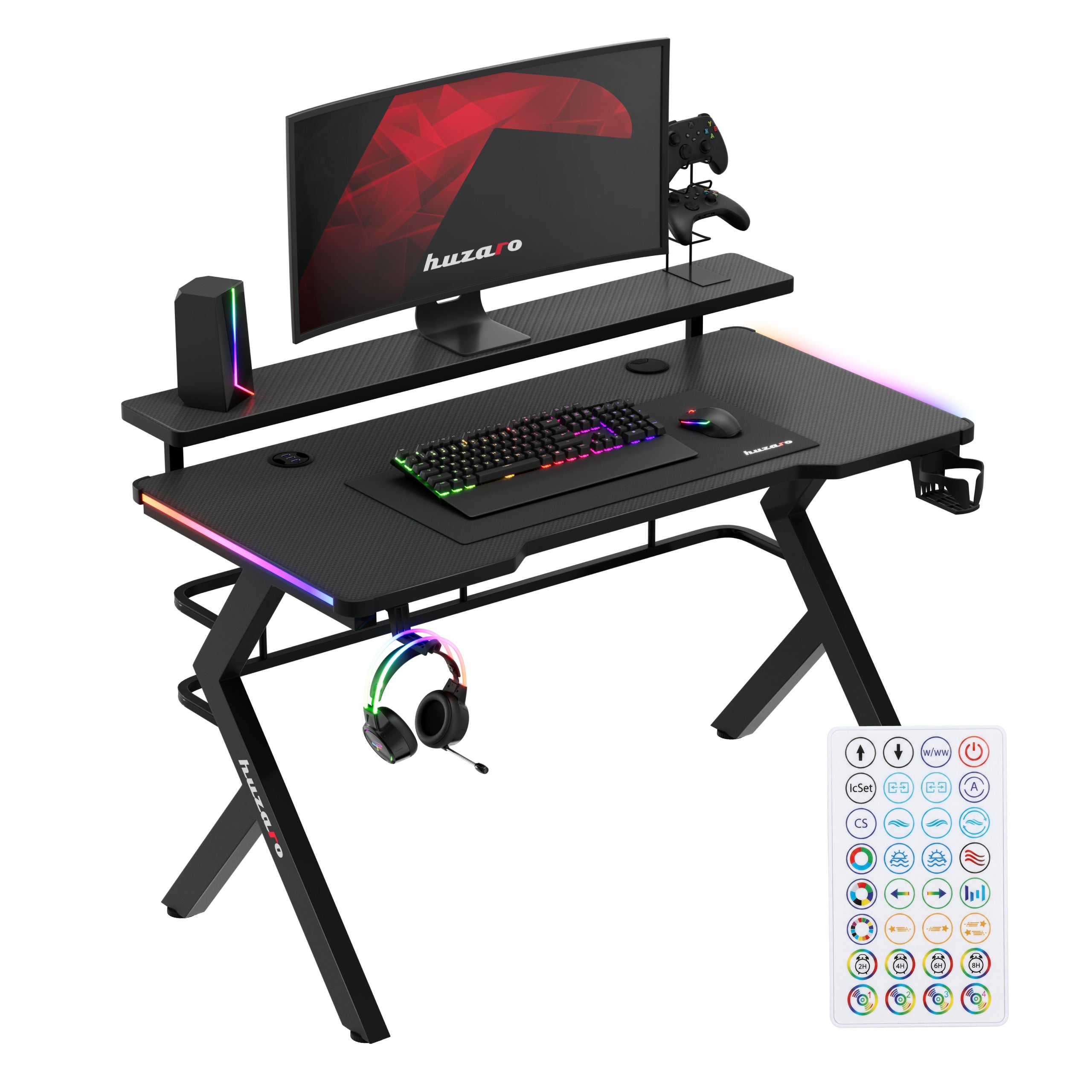 Escritorio para videojuegos Huzaro Hero 5.0 RGB LED de 120 cm