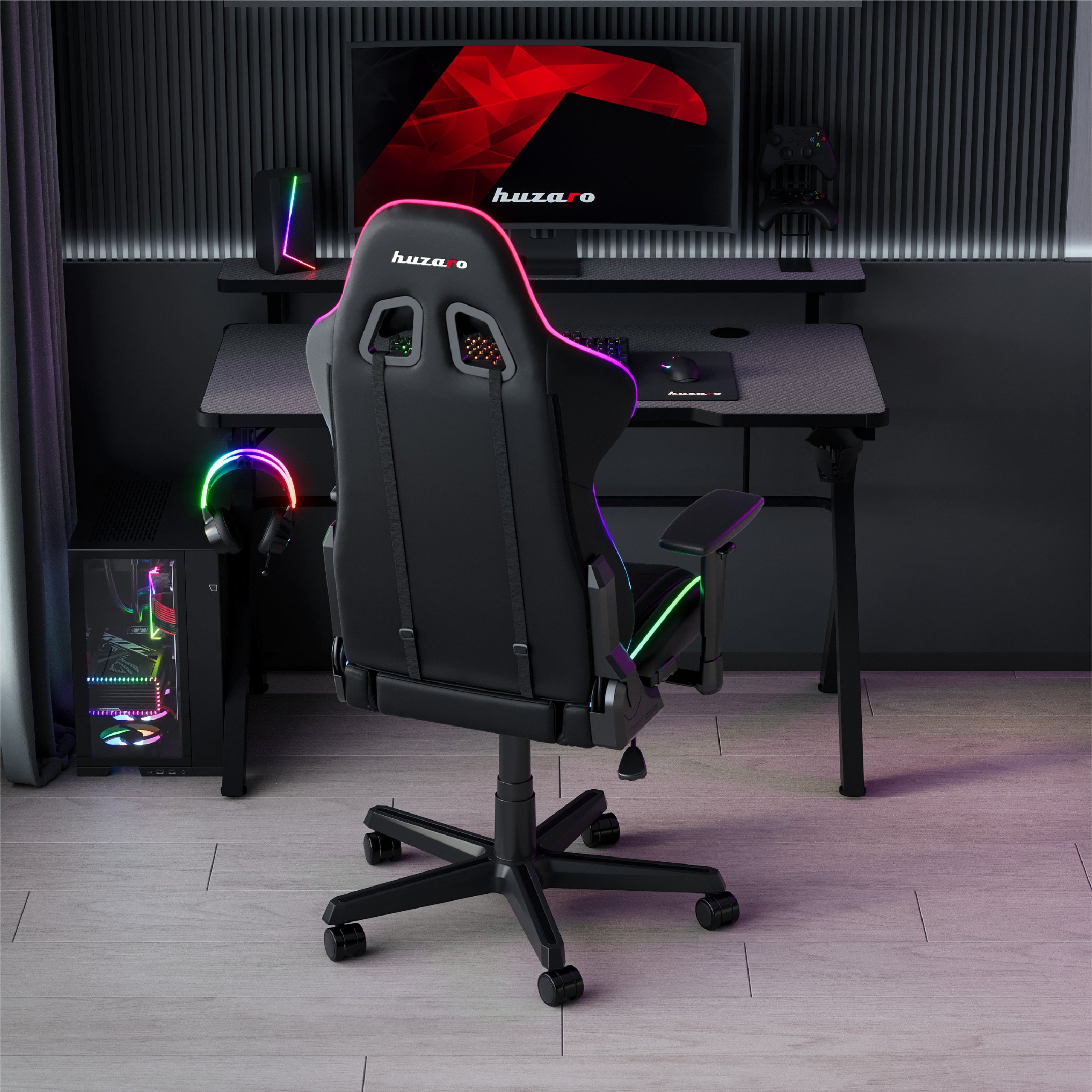 Escritorio para videojuegos Huzaro Hero 5.0 RGB LED de 120 cm