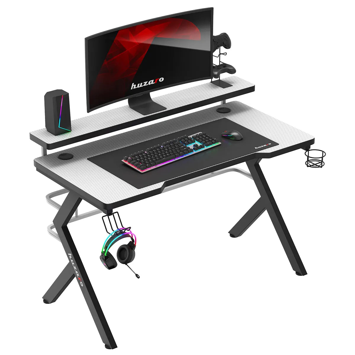 Escritorio para videojuegos Huzaro Hero 5.0 Blanco 120 cm