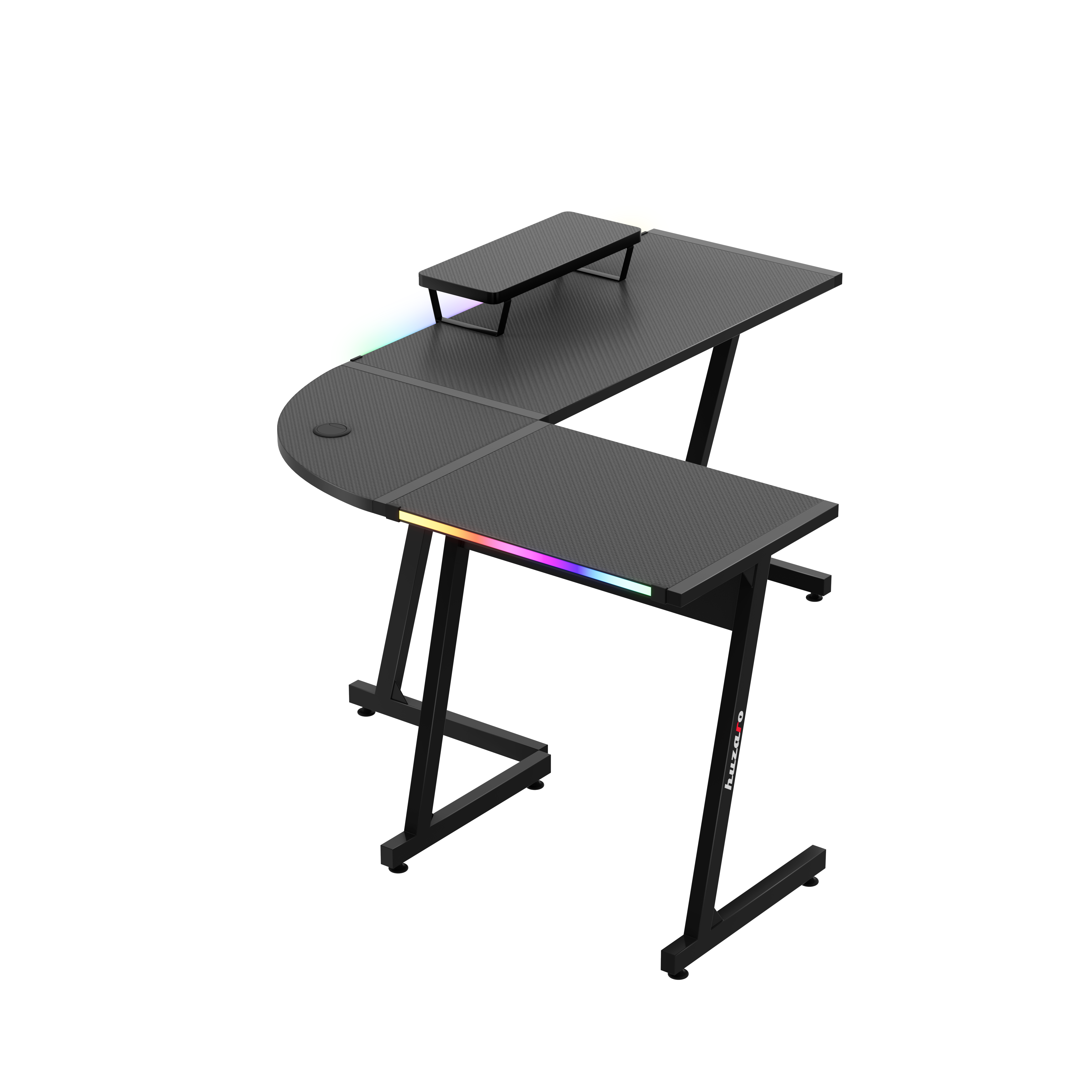 Escritorio para videojuegos HUZARO HERO 6.0 Black RGB Smart de 147 cm