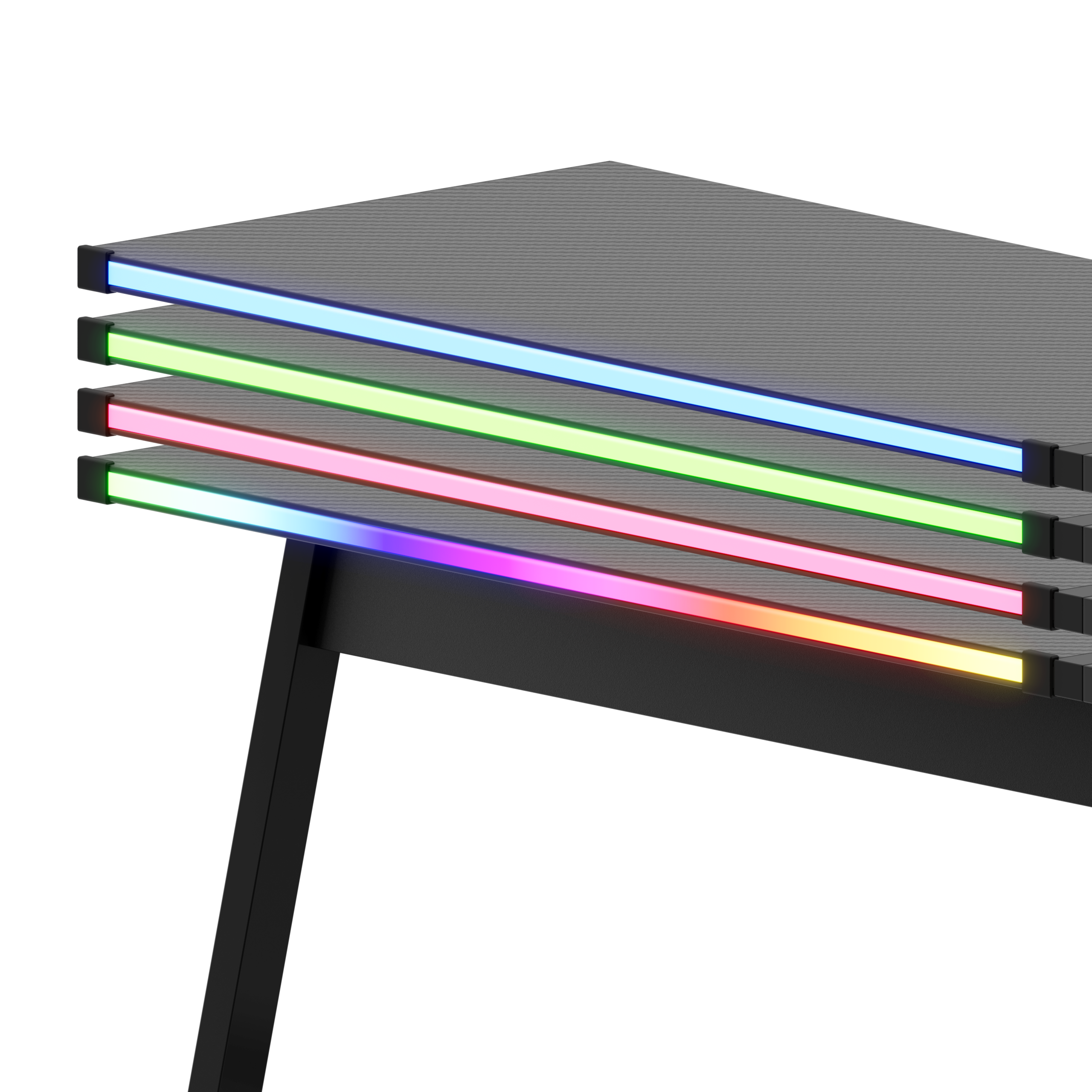Escritorio para videojuegos HUZARO HERO 6.0 Black RGB Smart de 147 cm