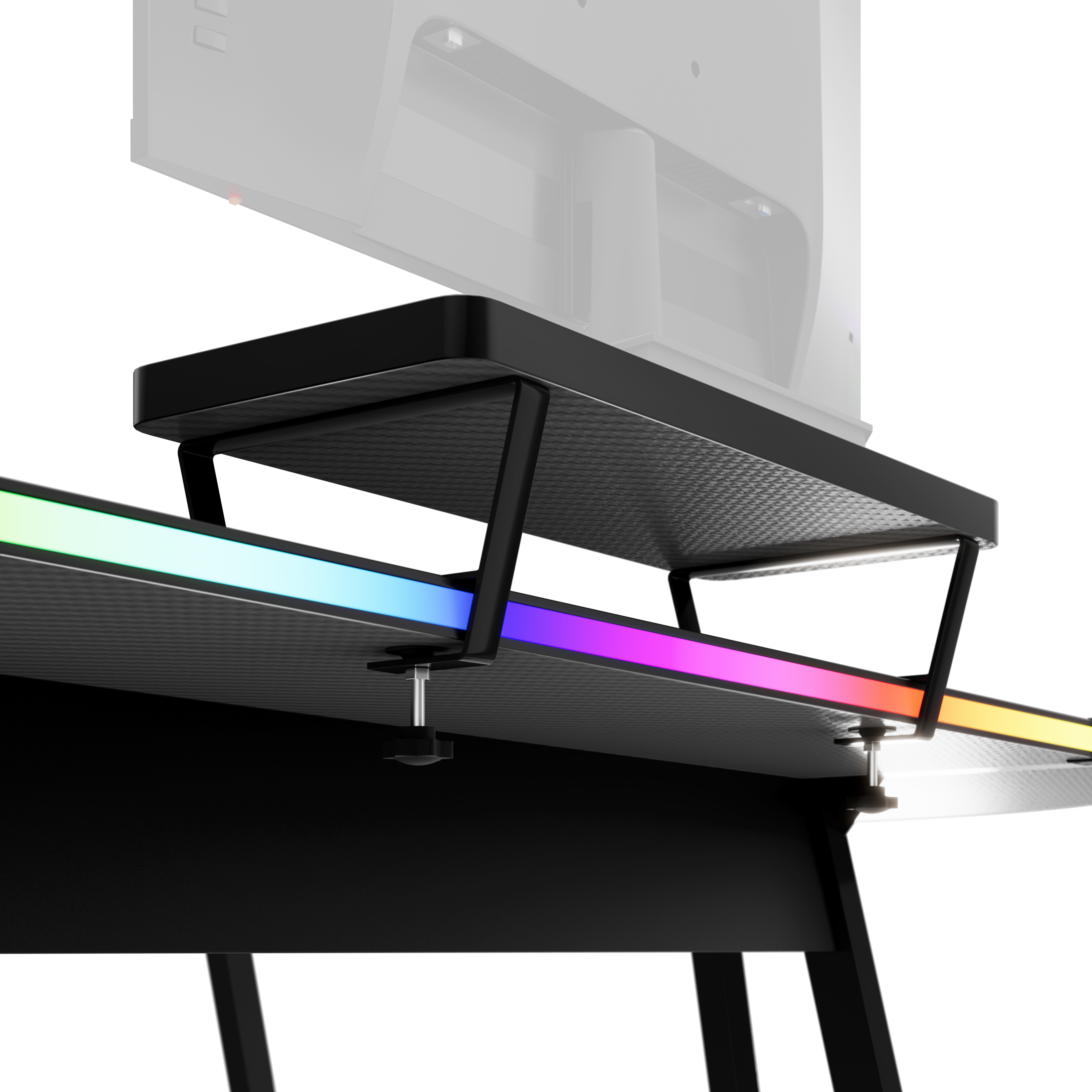 Escritorio para videojuegos HUZARO HERO 6.0 Black RGB Smart de 147 cm