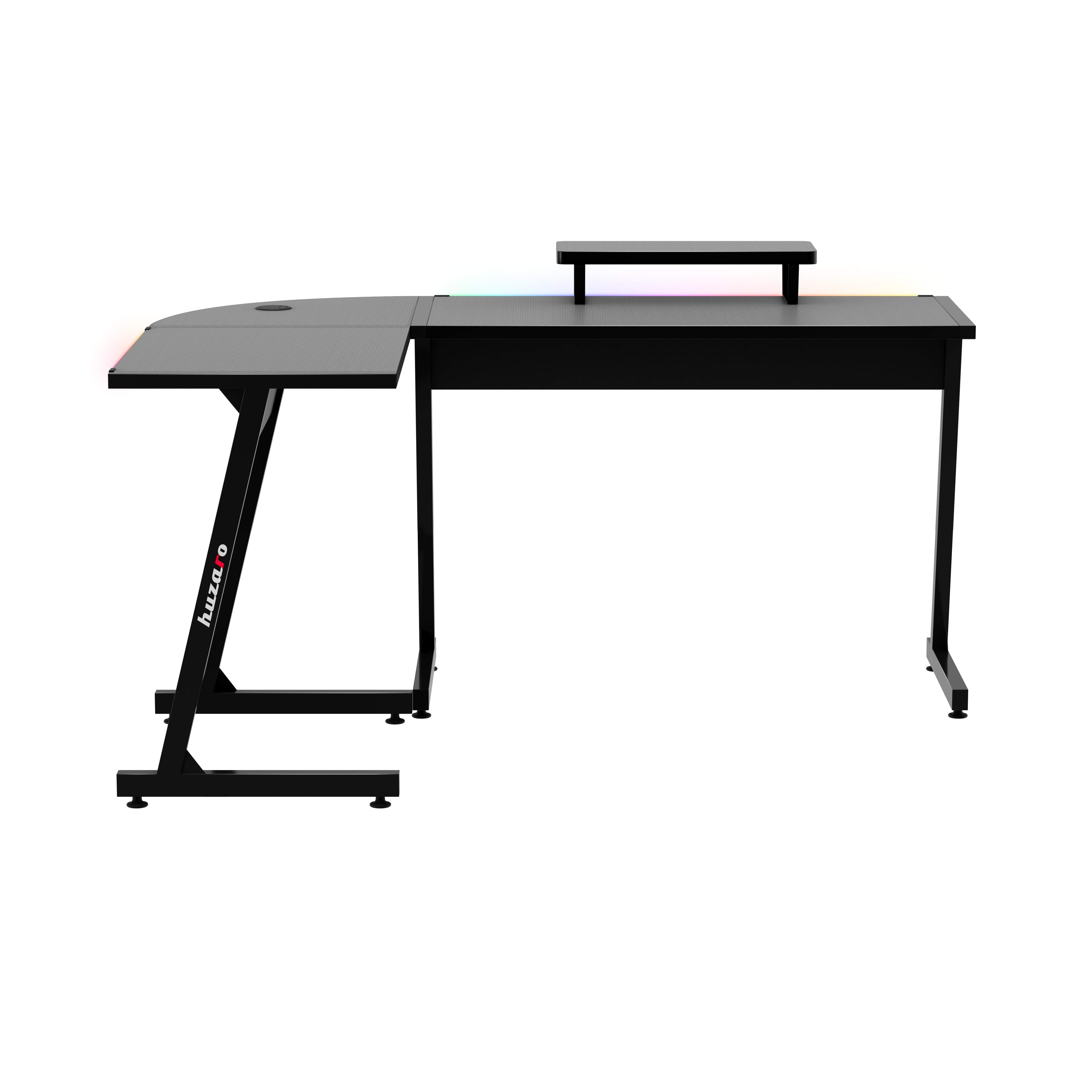 Escritorio para videojuegos HUZARO HERO 6.0 Black RGB Smart de 147 cm