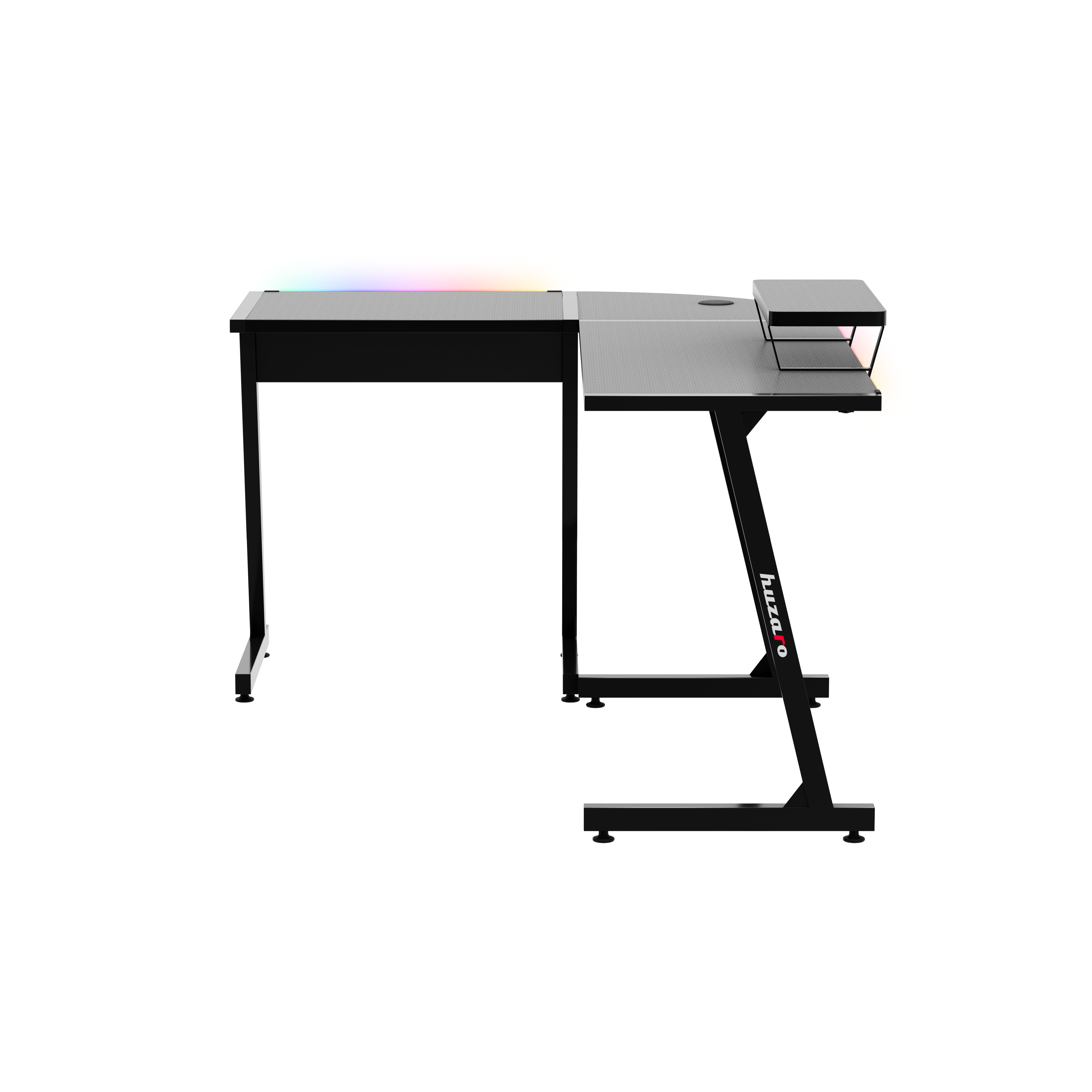 Escritorio para videojuegos HUZARO HERO 6.0 Black RGB Smart de 147 cm