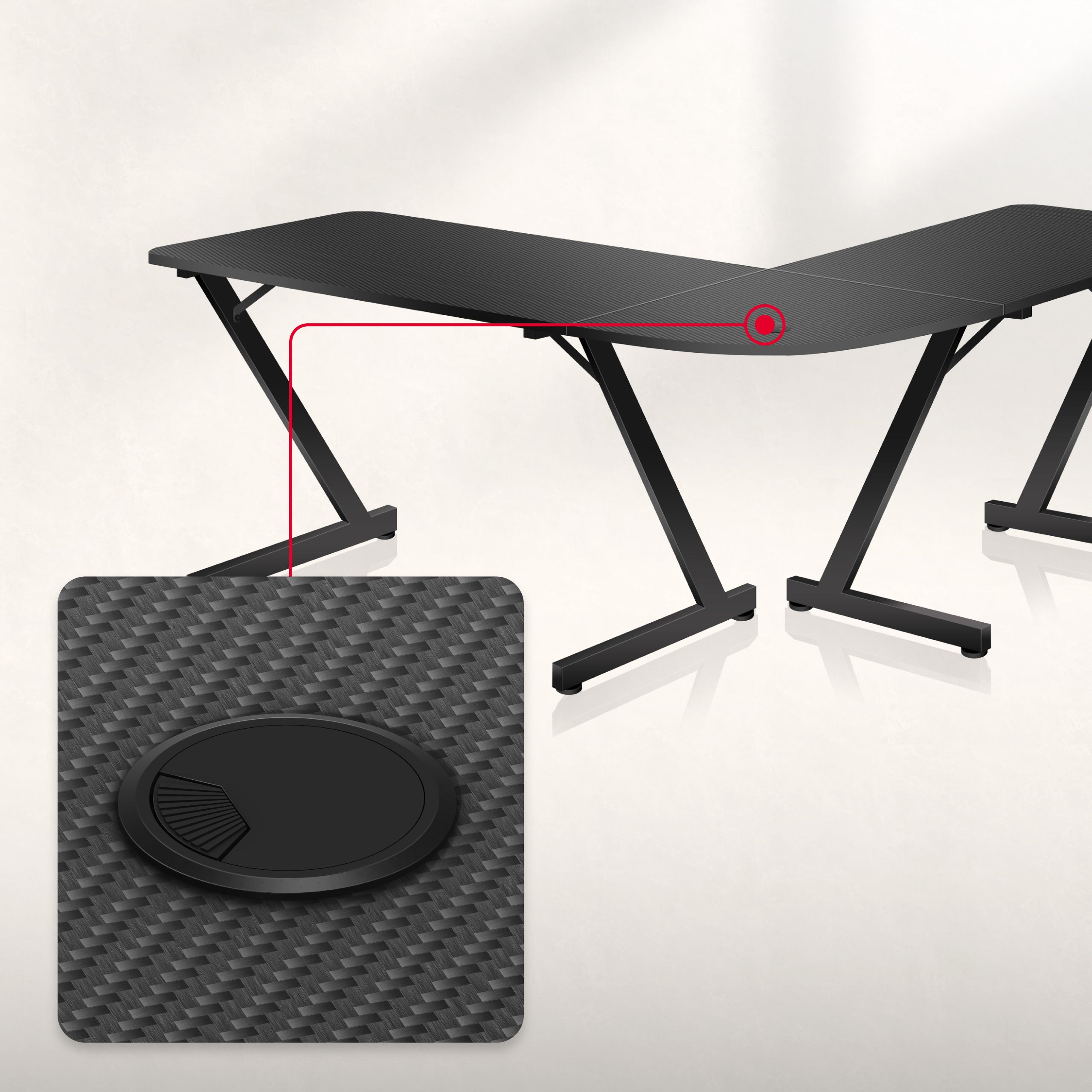 Escritorio para videojuegos Huzaro Hero 7.0 de 154 cm