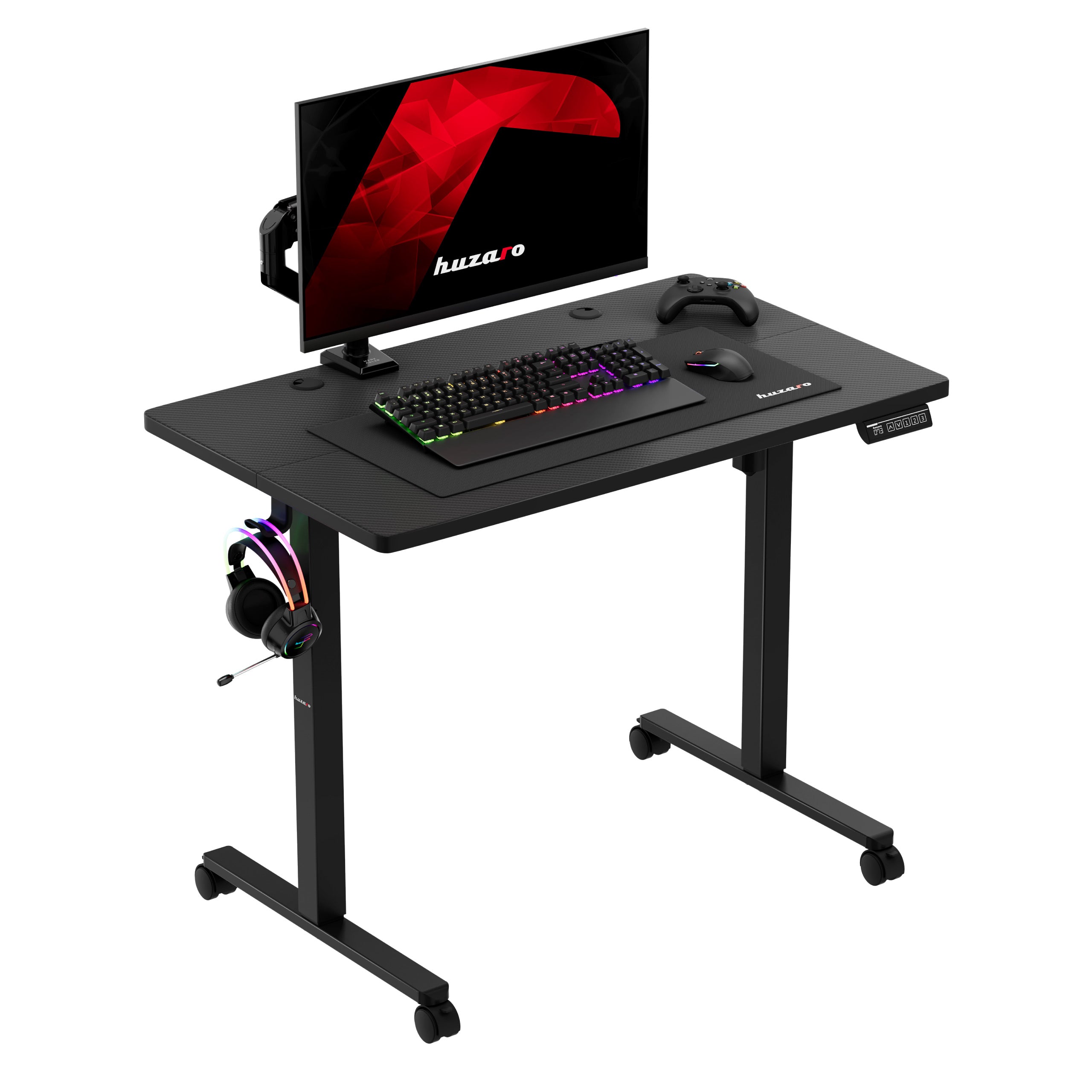 Escritorio eléctrico regulable con ruedas Huzaro Hero 7.8 Black