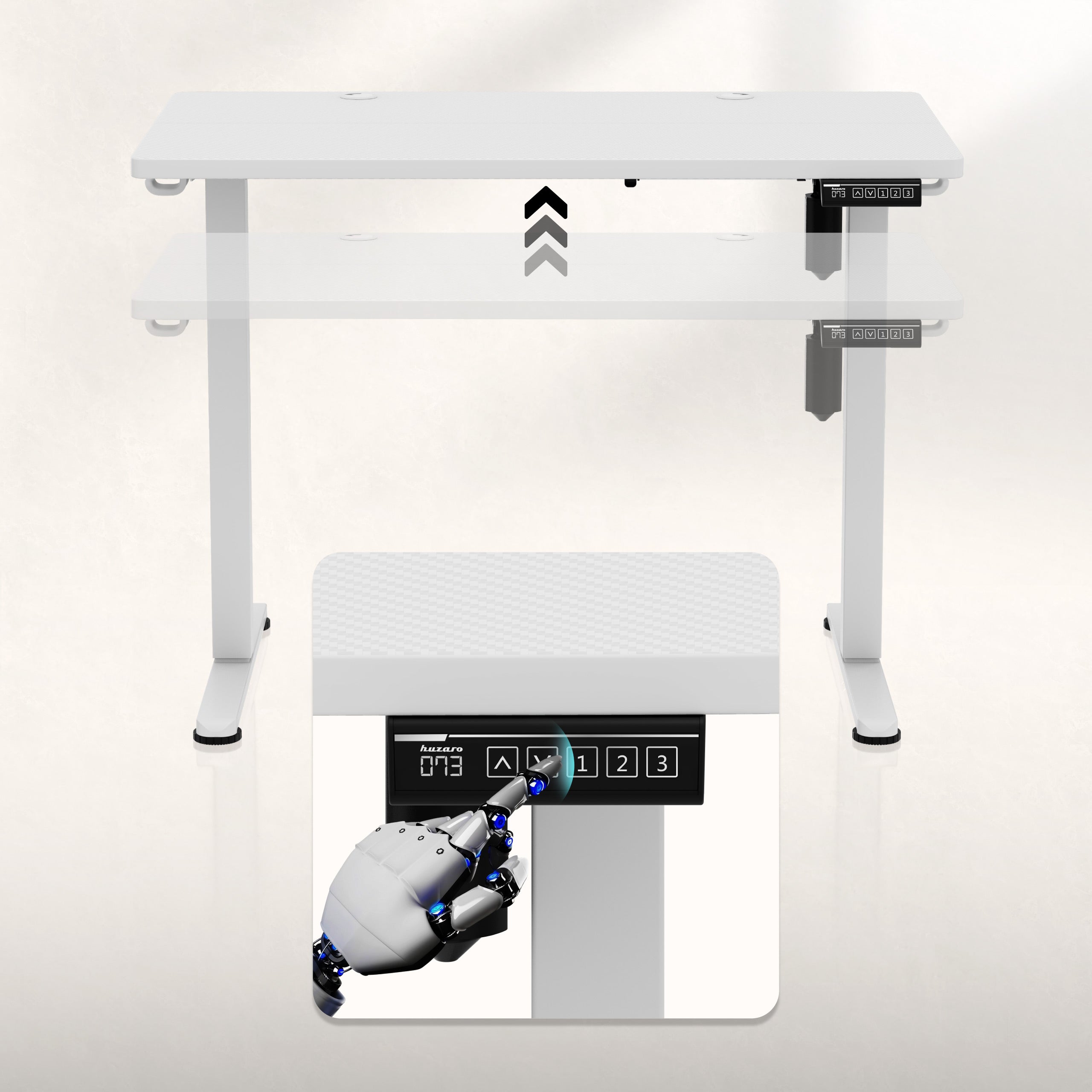 Escritorio eléctrico regulable con ruedas Huzaro Hero 7.8 White