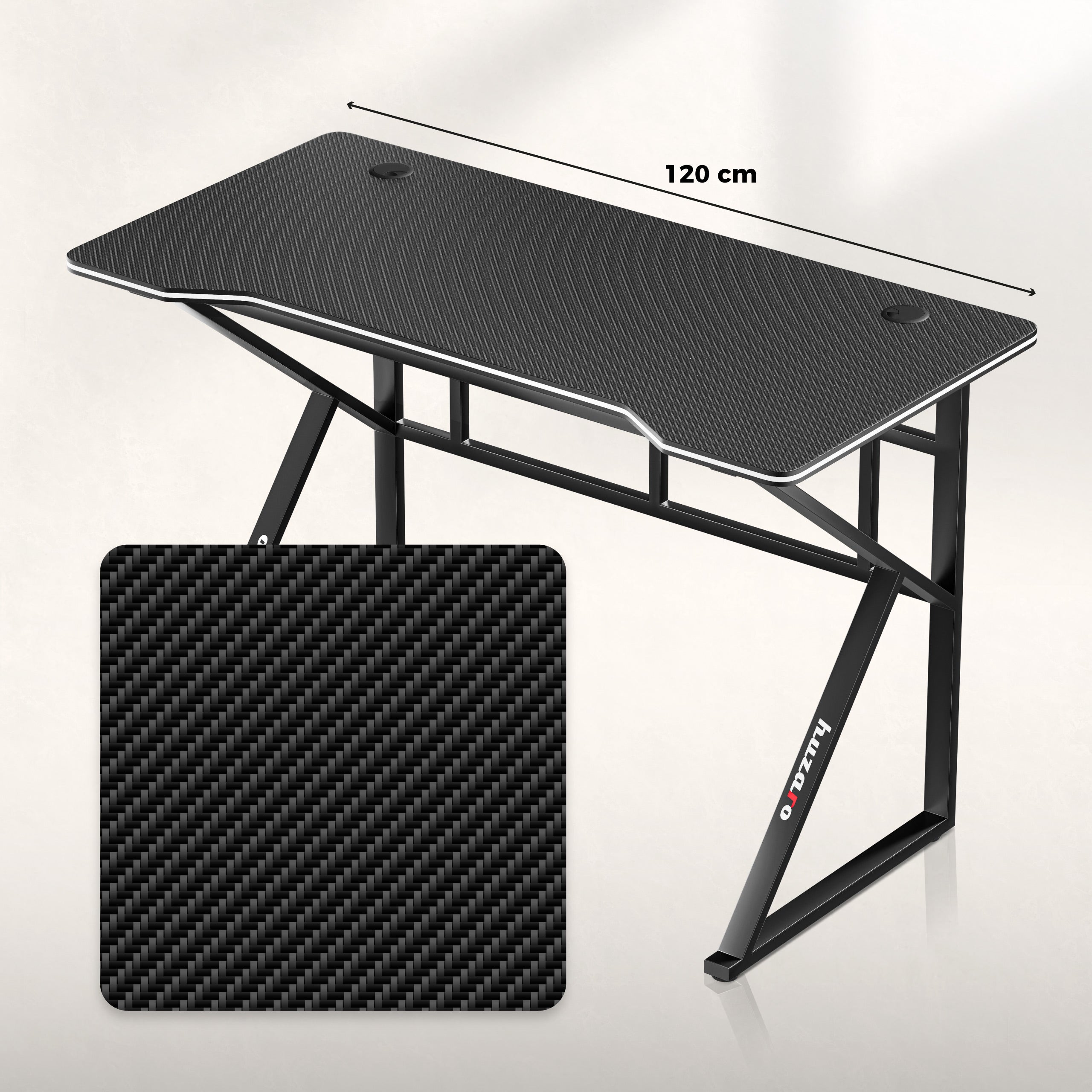 Escritorio para videojuegos Huzaro Hero 1.6 Black de 120 cm