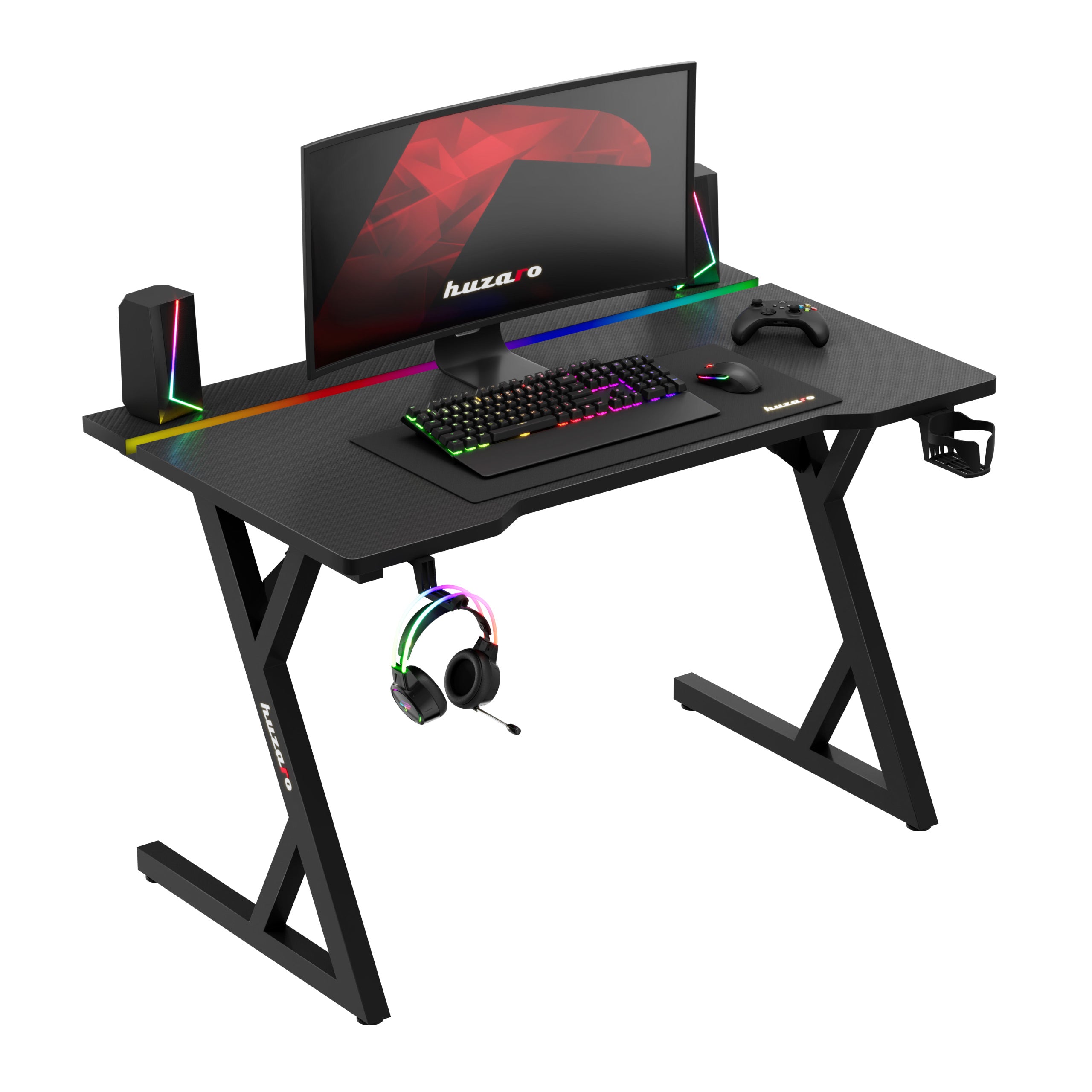 Escritorio para videojuegos con iluminación LED Hero 2.4 RGB Black