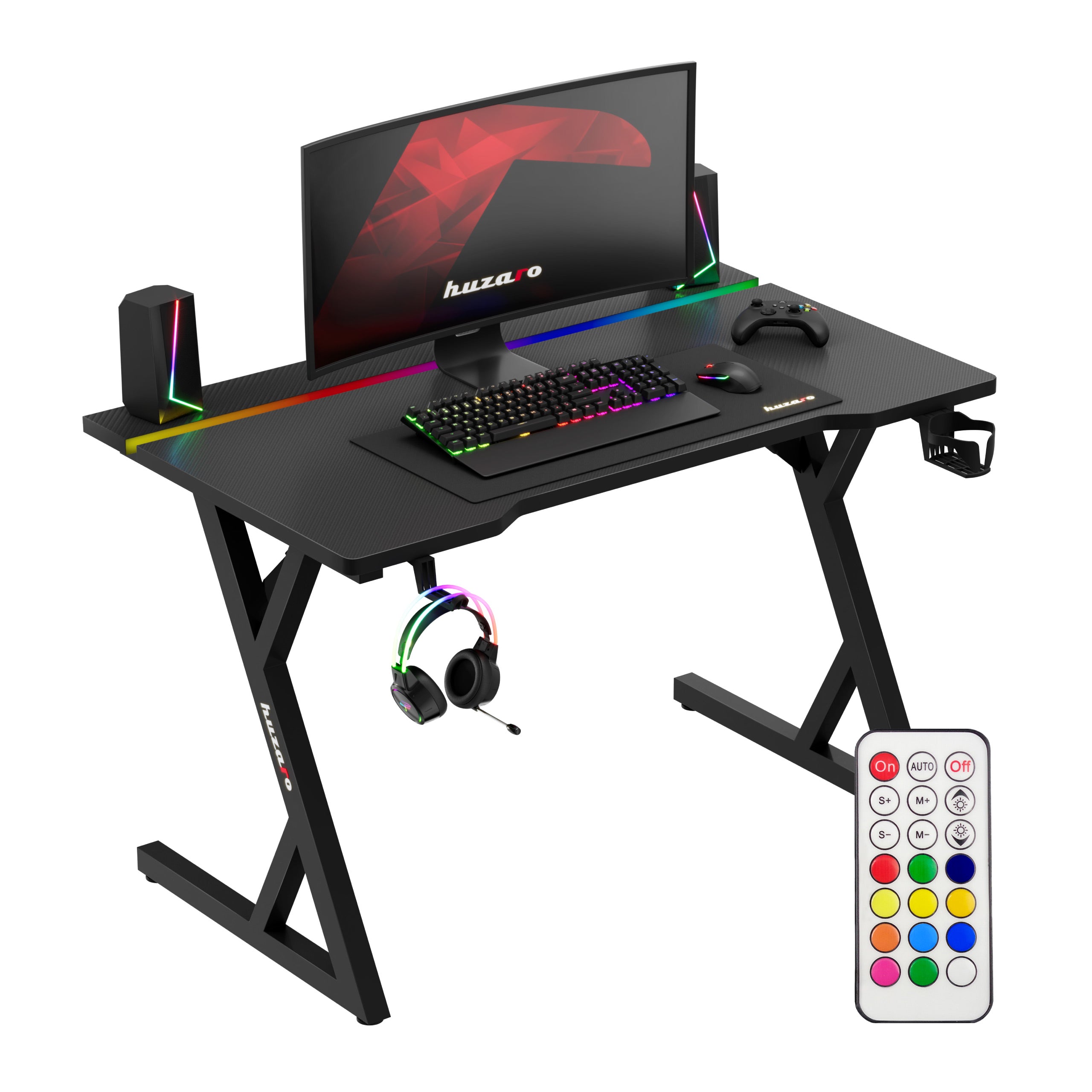 Escritorio para videojuegos con iluminación LED Hero 2.4 RGB Black