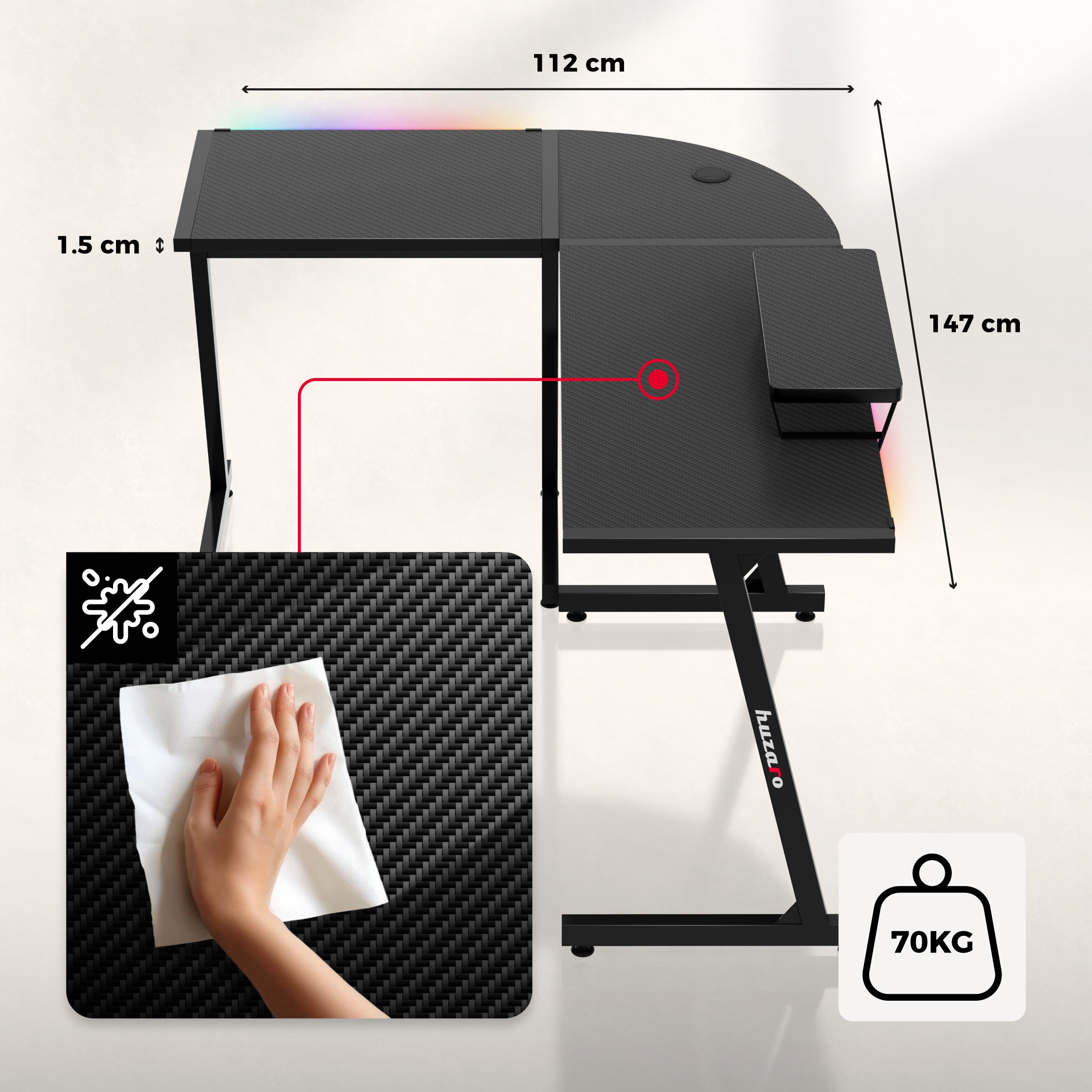 Tablero con revestimiento Carbon Flex