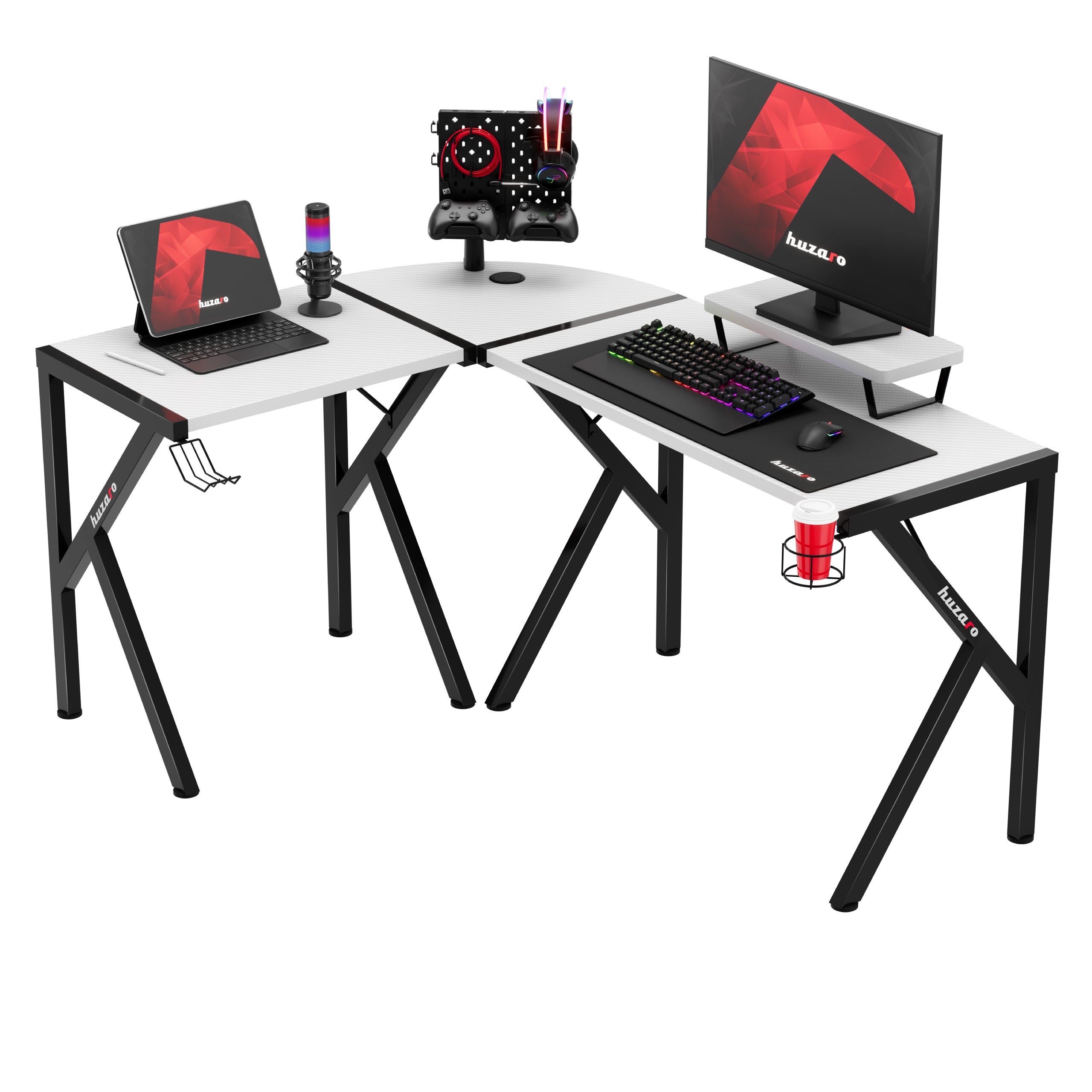 Escritorio para videojuegos Huzaro Hero 6.3 Blanco 154 cm