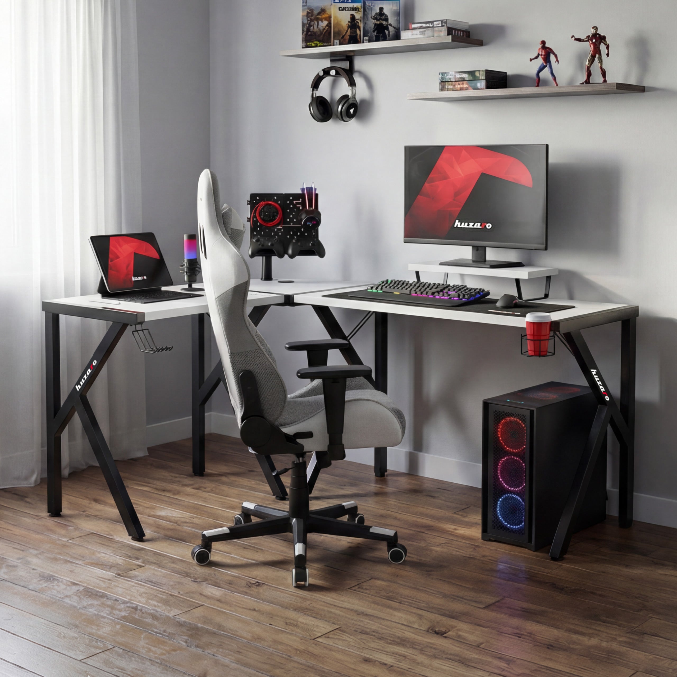 Escritorio para videojuegos Huzaro Hero 6.3 Blanco 154 cm