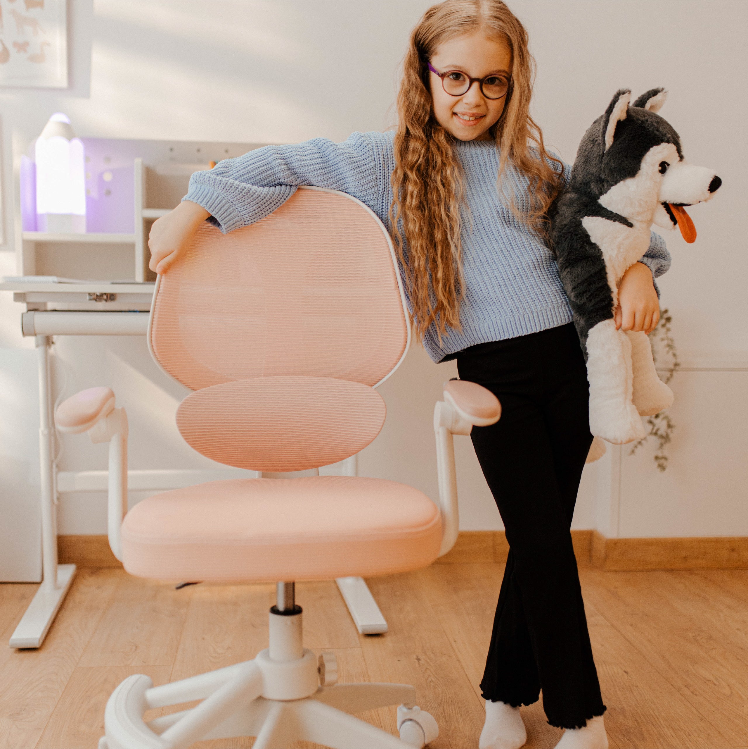 Sillón de escritorio para niños Mark Adler Junior 4.5 Rosa