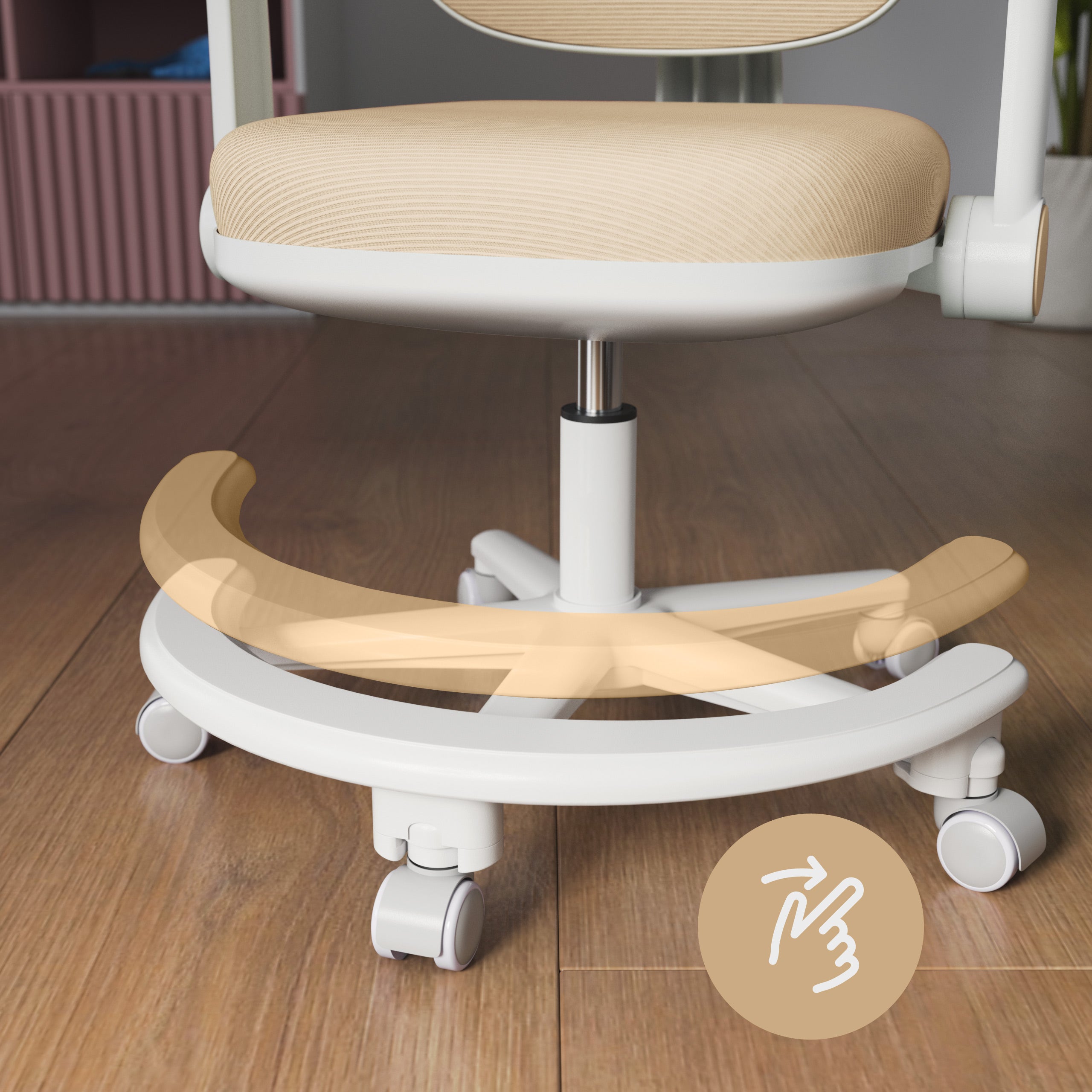 Silla ergonómica de escritorio para niños Mark Adler Junior 3.6 Beige