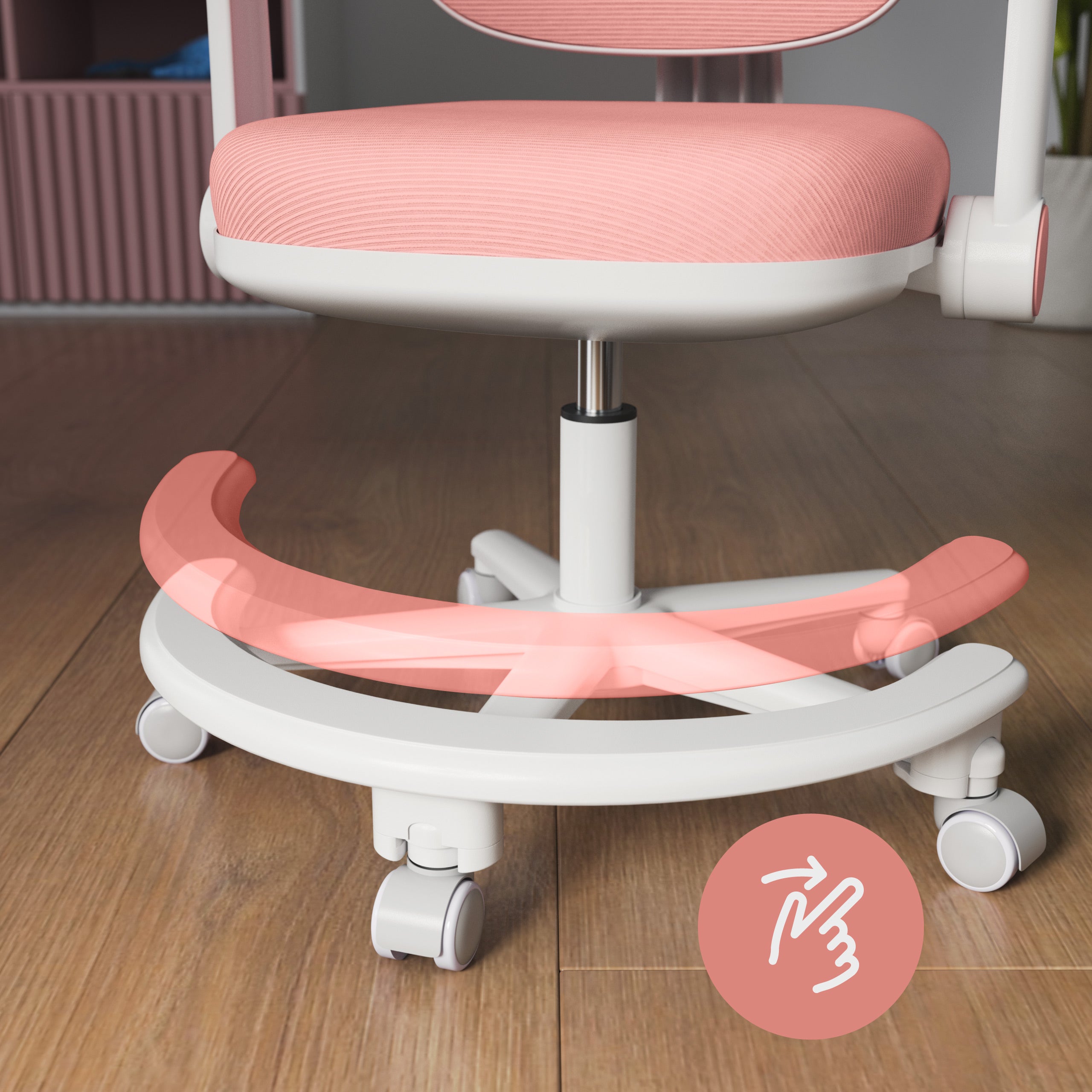 Silla ergonómica de escritorio para niños Mark Adler Junior 3.6 Pink