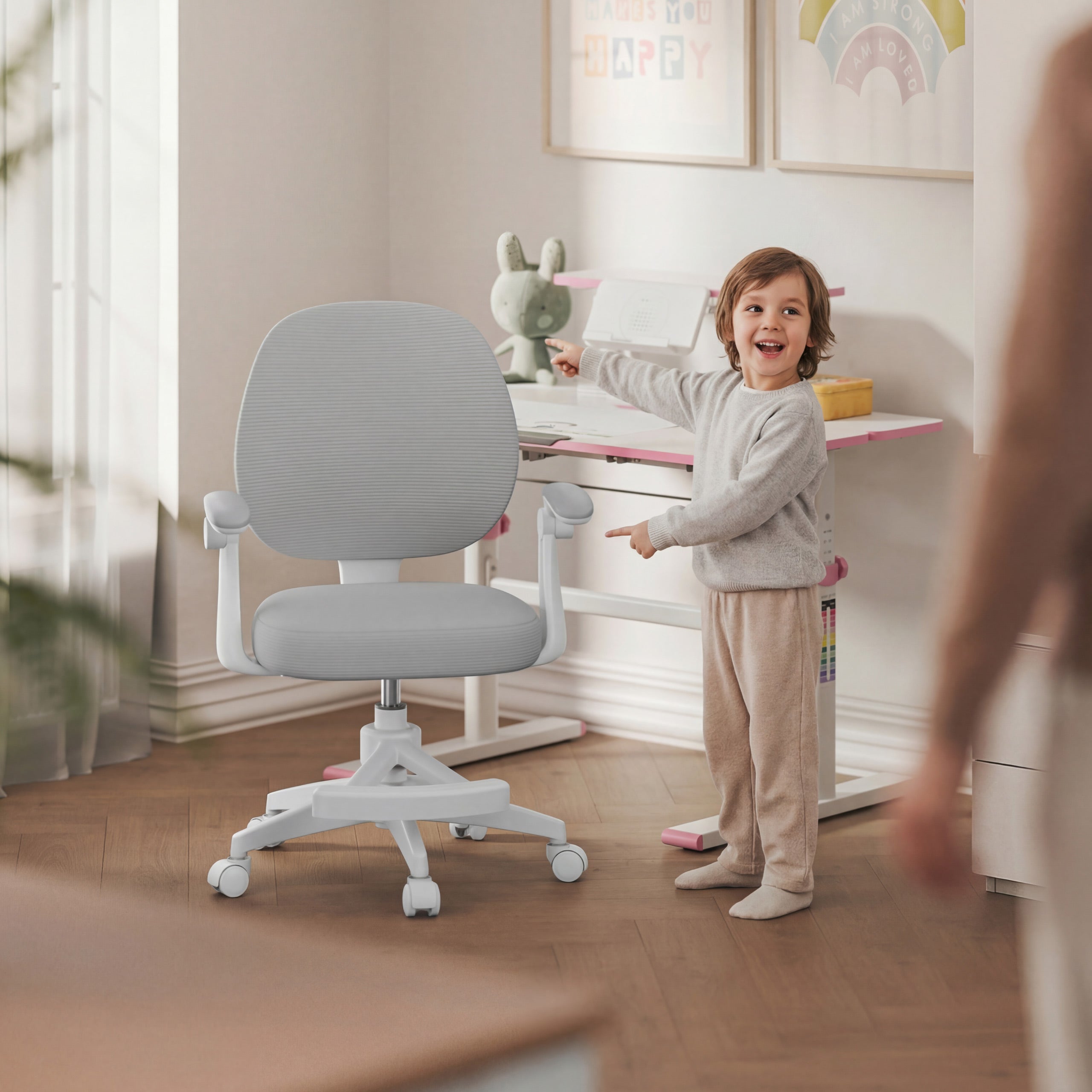 Sillón giratorio para niños Mark Adler Junior 3.1 Grey