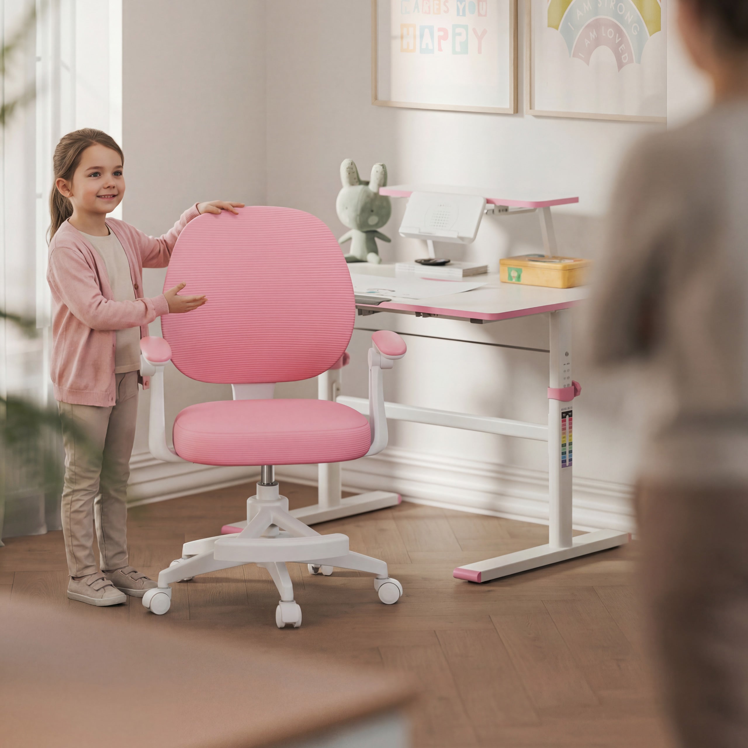 Sillón giratorio para niños Mark Adler Junior 3.1 Rosa
