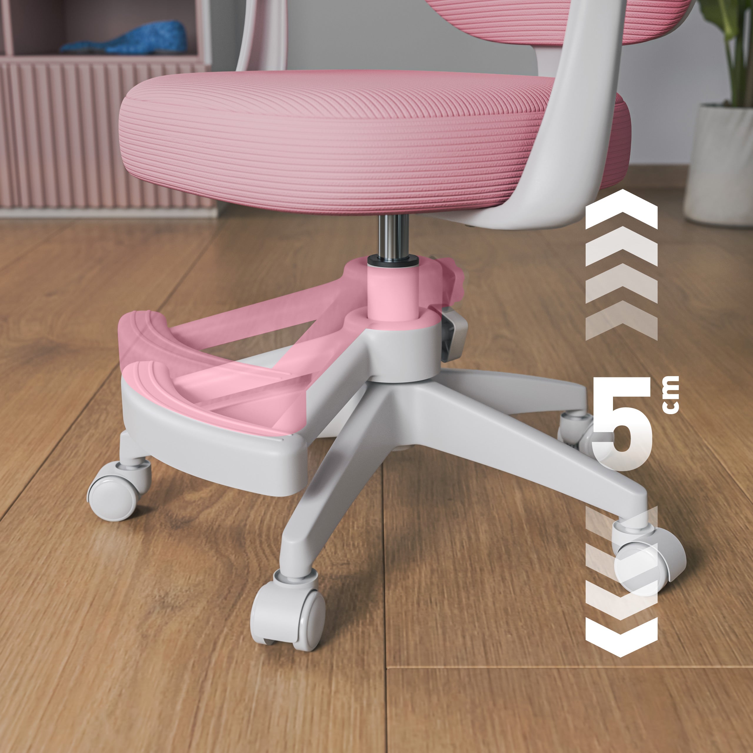 Sillón giratorio para niños Mark Adler Junior 3.1 Rosa