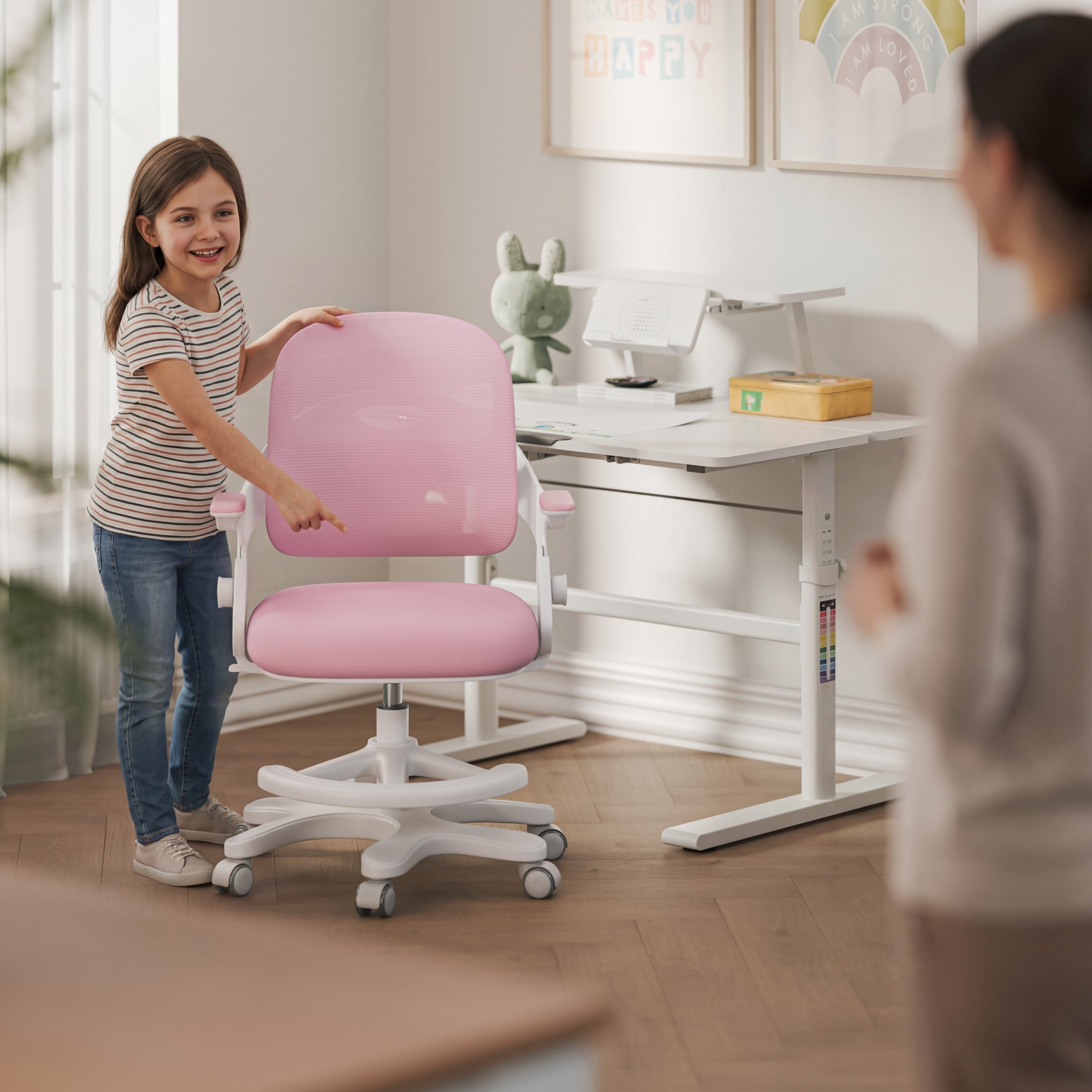 Sillón de escritorio para niños Mark Adler Junior 4.3 Rosa