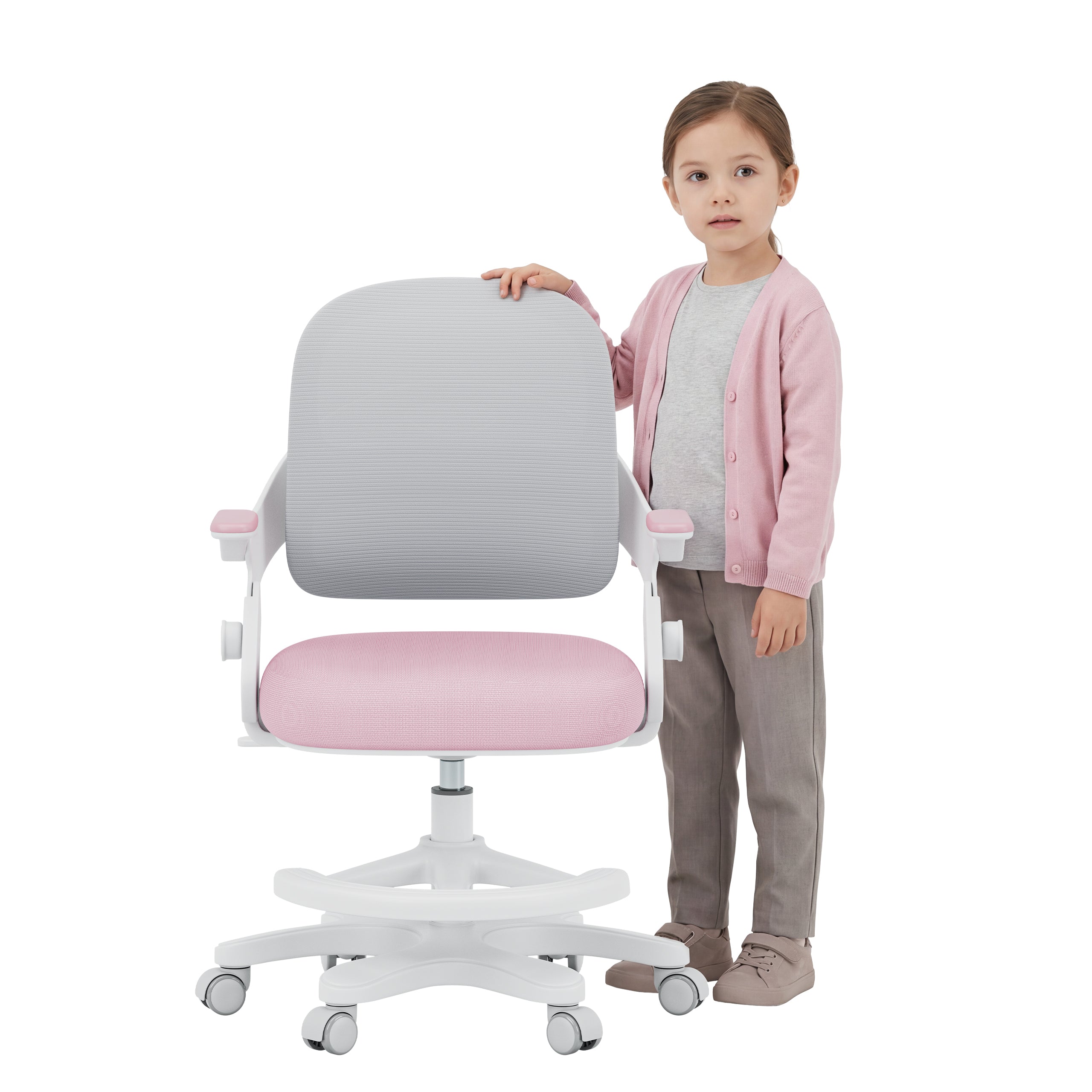 Silla de escritorio para niños Mark Adler Junior 4.3 rosa-gris